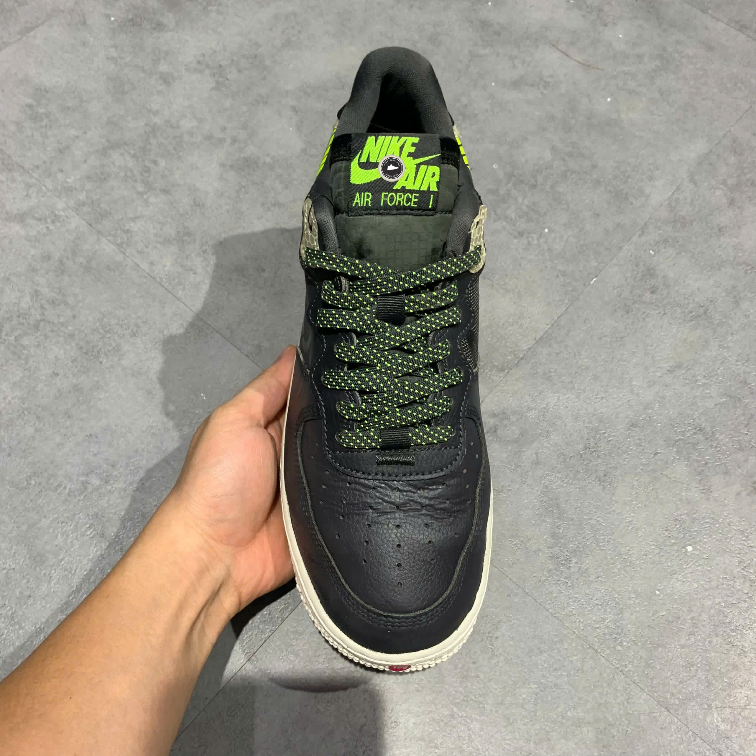 Nike 3M x Air Force 1 React LX 'Anthracite Volt' CT3316 003 SIZE 42 GIÀY 2HAND CHÍNH HÃNG PVN20413