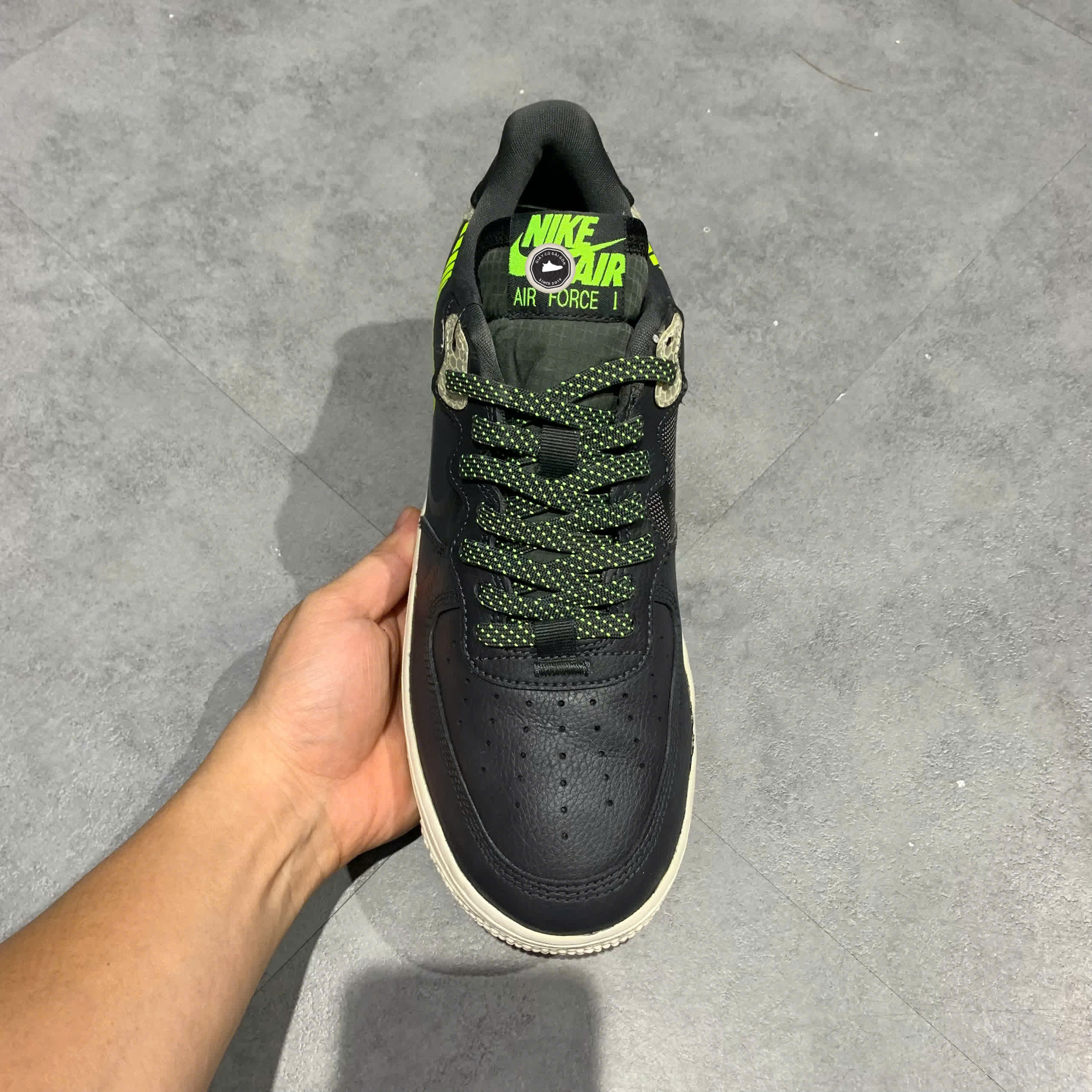 Nike 3M x Air Force 1 React LX 'Anthracite Volt' CT3316 003 SIZE 42 GIÀY 2HAND CHÍNH HÃNG PVN20447