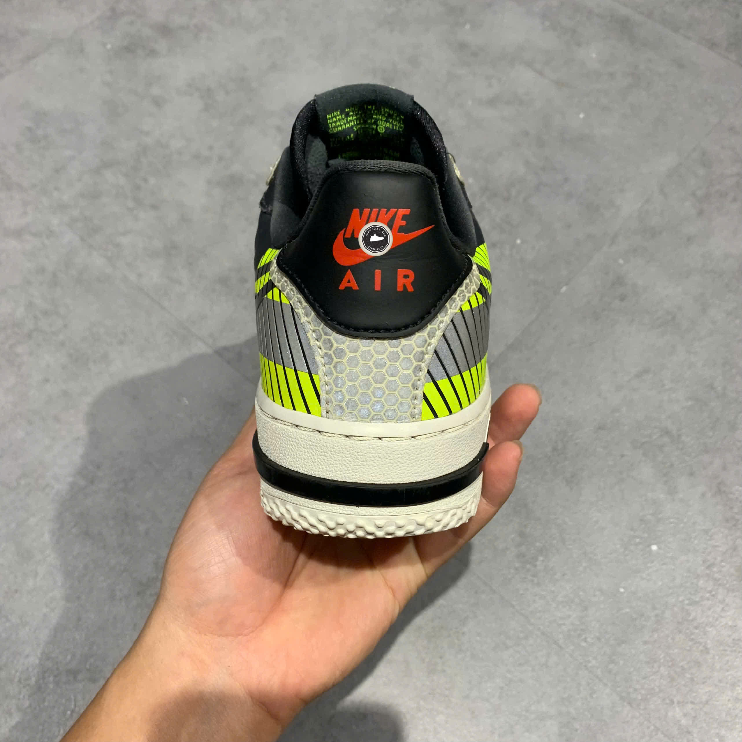 Nike 3M x Air Force 1 React LX 'Anthracite Volt' CT3316 003 SIZE 42 GIÀY 2HAND CHÍNH HÃNG PVN20447