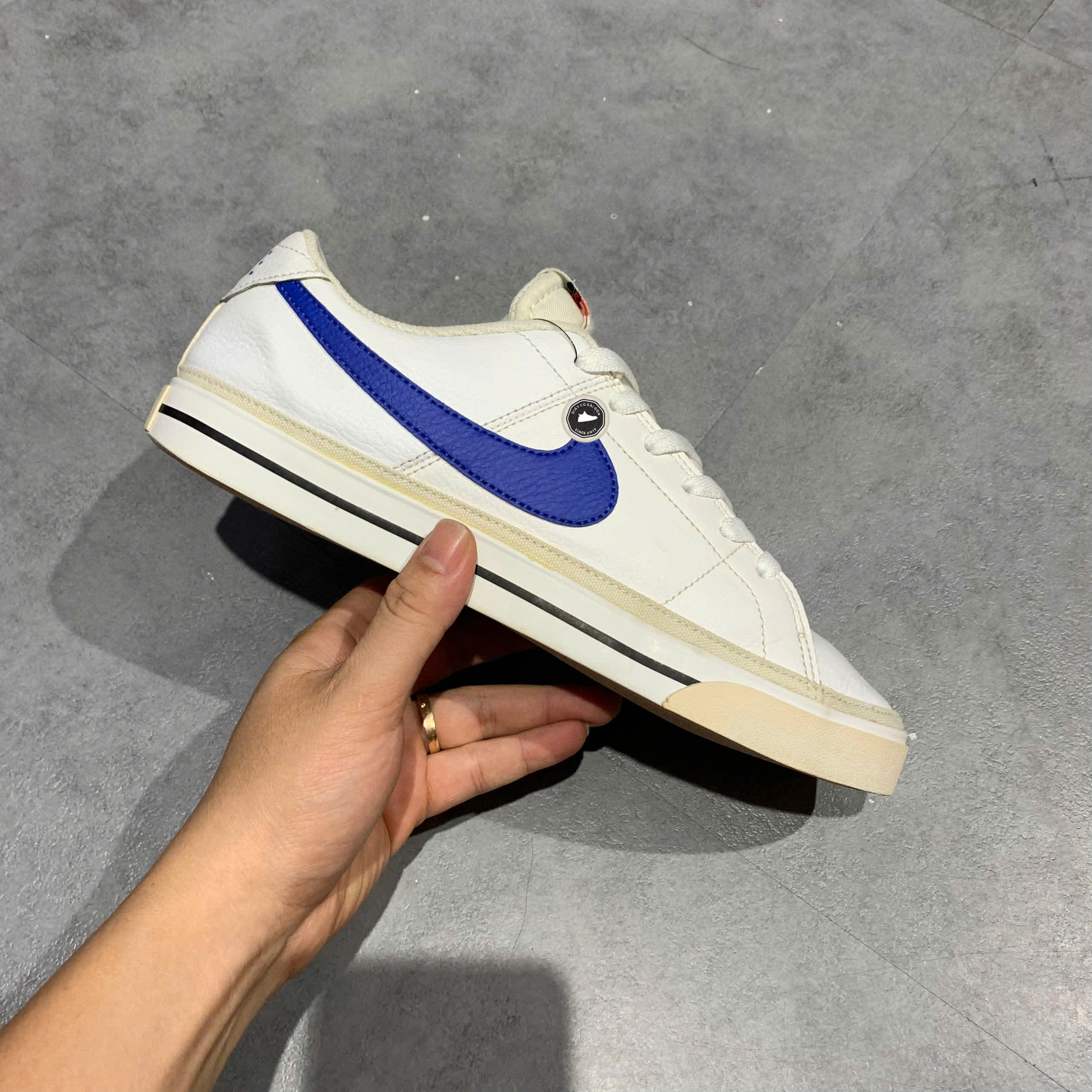 NIKE Court Legacy White Game Royal CU4150 101 SIZE 42 GIÀY 2HAND CHÍNH HÃNG PVN20512
