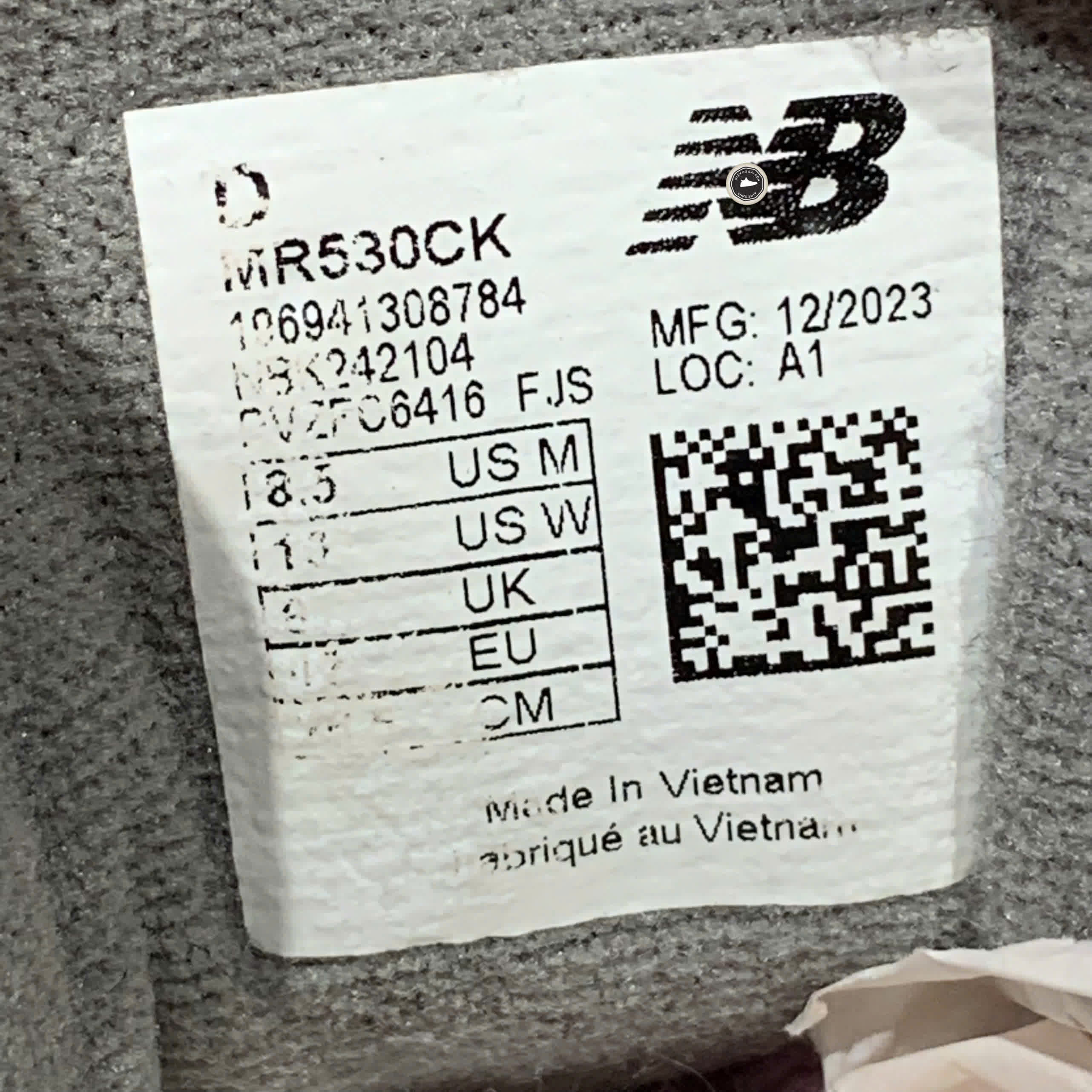 NEW BALANCE 530 'RAINCLOUD' MR530CK SIZE 42 GIÀY 2HAND CHÍNH HÃNG PVN20982