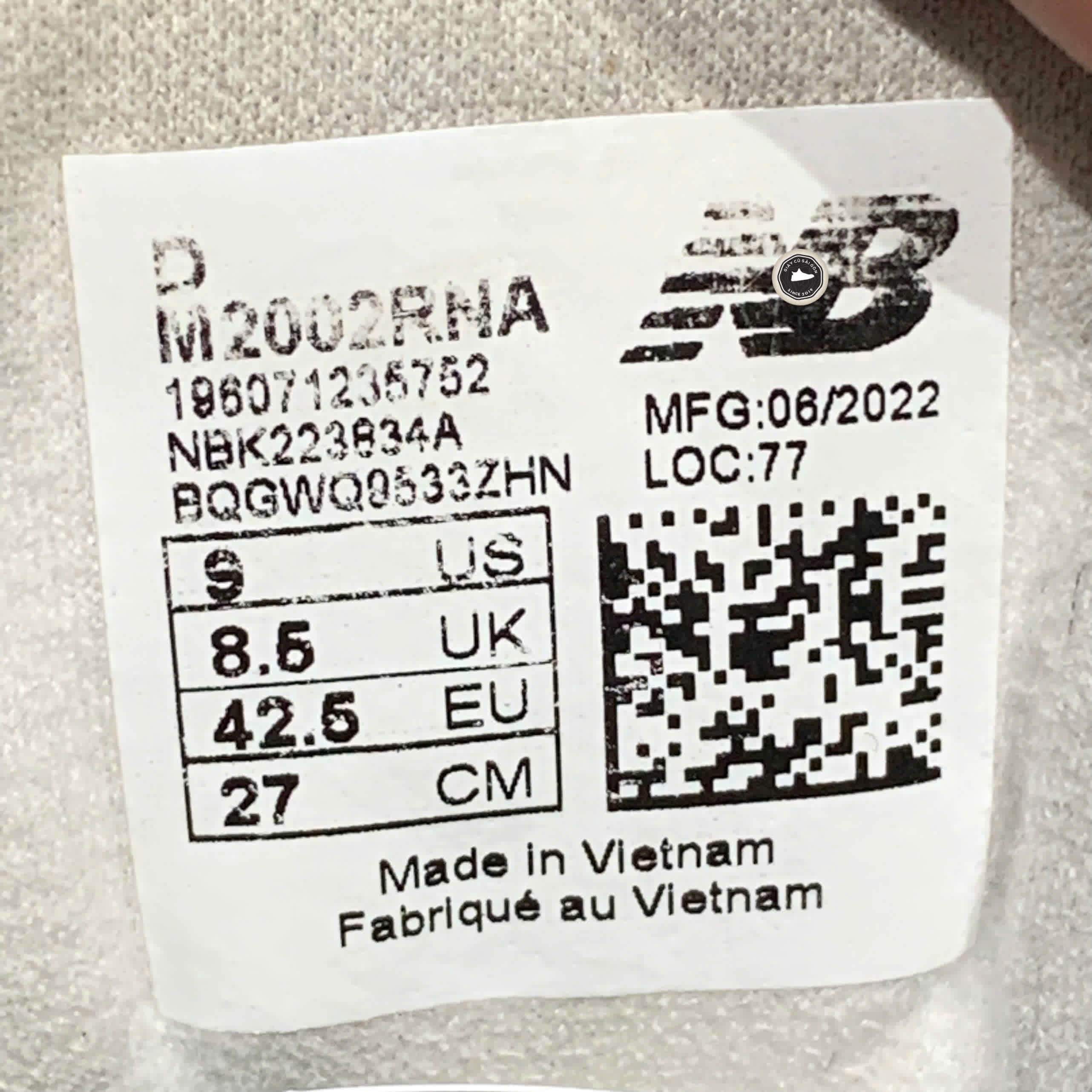 New Balance 2002R 'Grey Mallard Blue' M2002RNA SIZE 42.5 GIÀY 2HAND CHÍNH HÃNG PVN20985