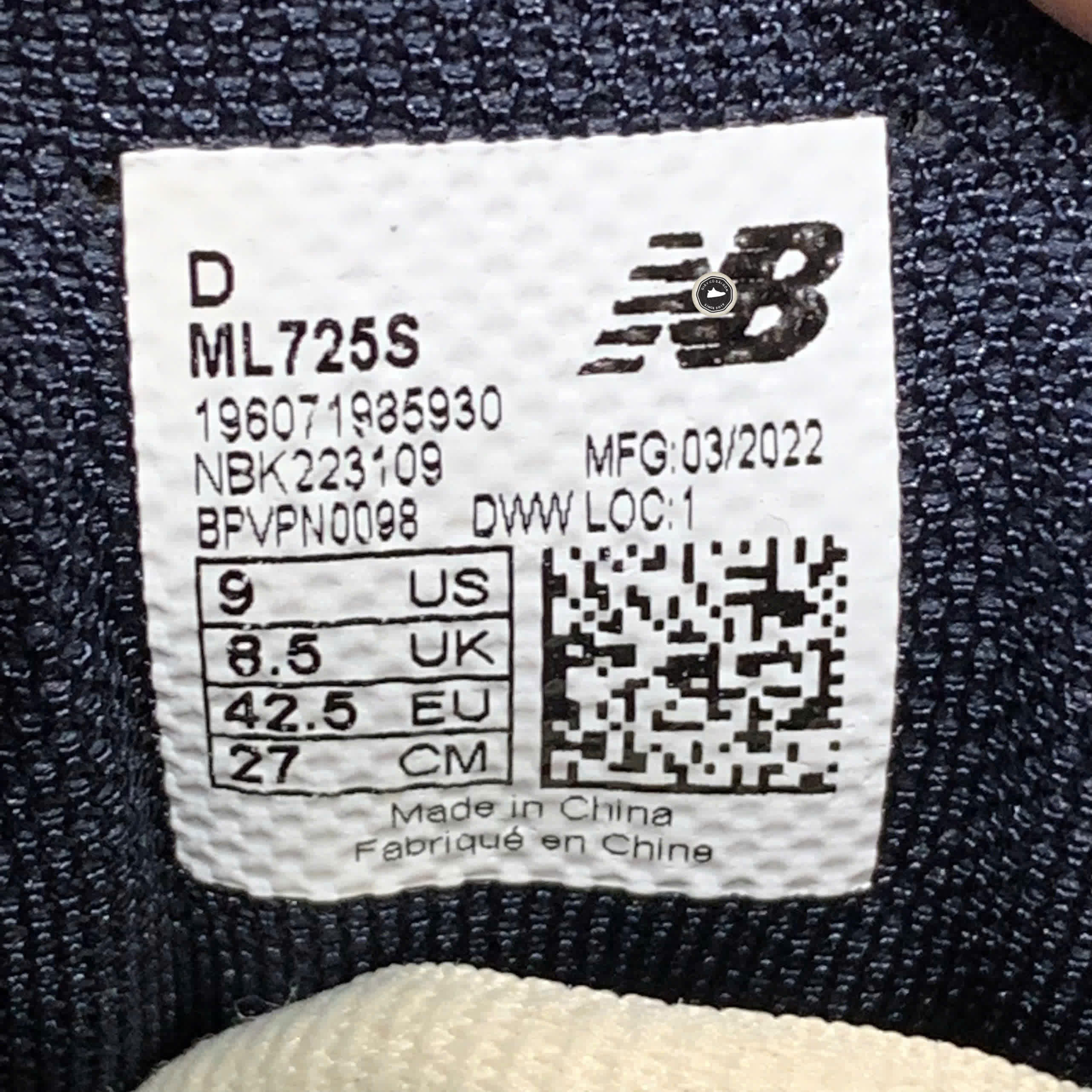 New Balance 725 'Navy Grey' ML725S SIZE 42.5 GIÀY 2HAND CHÍNH HÃNG PVN20985