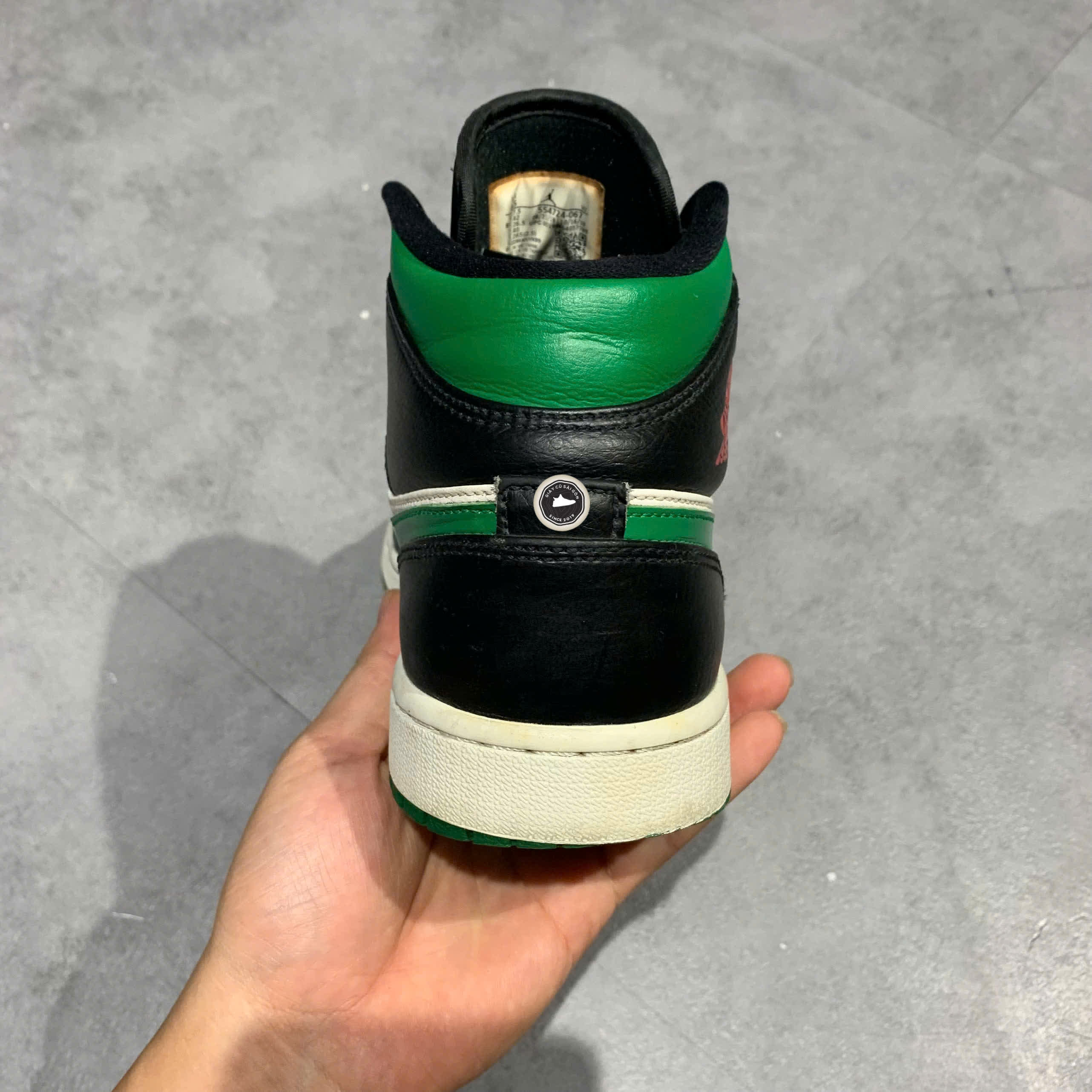 Air Jordan 1 Mid Green Toe 554724 067 SIZE 42 GIÀY 2HAND CHÍNH HÃNG PVN20577