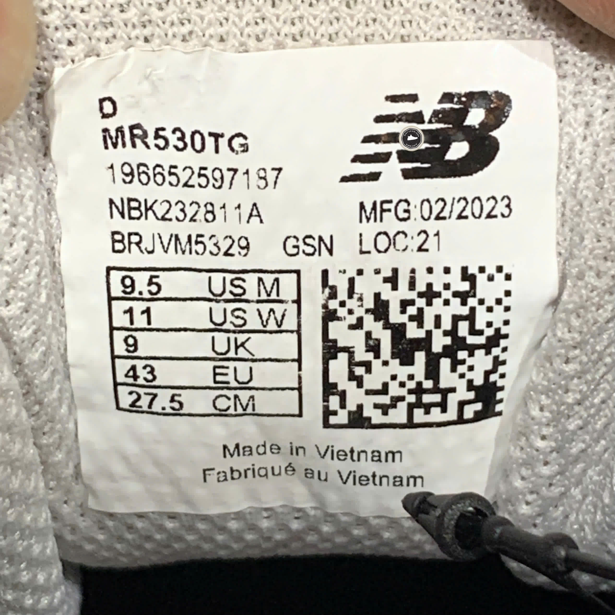 New Balance 530 Vintage Grey Matter MR530TG SIZE 43 GIÀY 2HAND CHÍNH HÃNG PVN20995