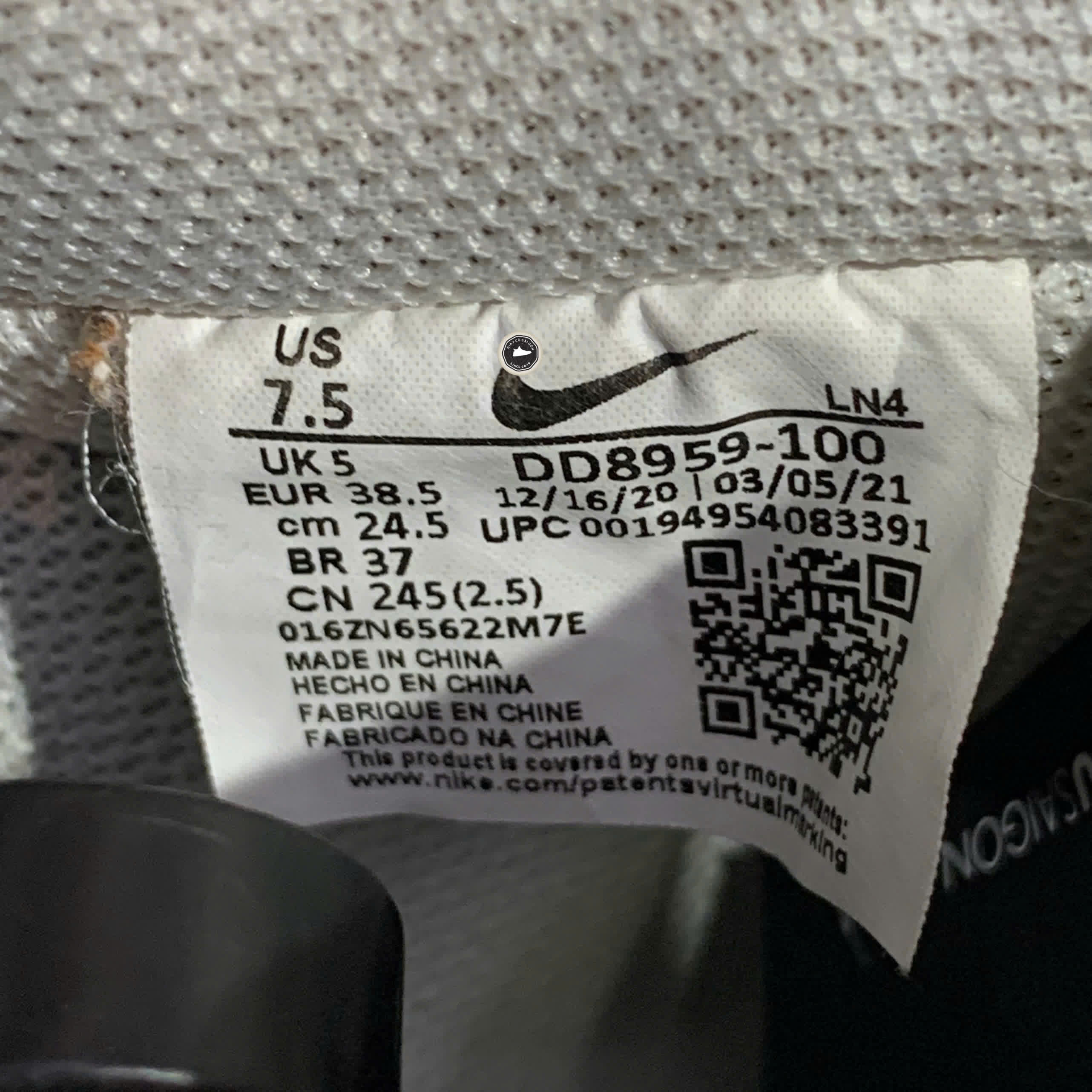 Nike Air Force 1 '07 Trắng Nữ DD8959 100 SIZE 38.5 GIÀY 2HAND CHÍNH HÃNG PVN20805