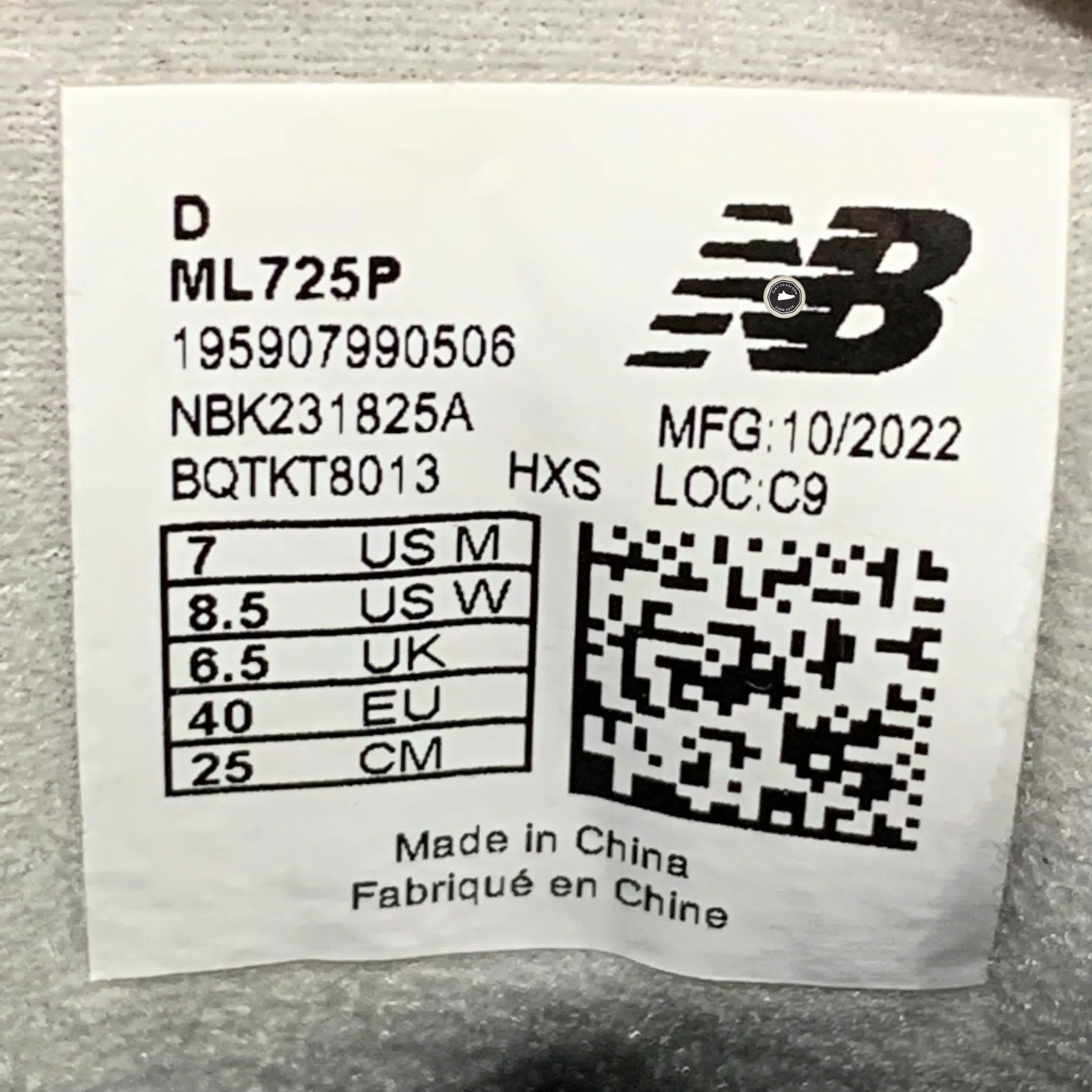New Balance 725 Grey ML725P SIZE 40 GIÀY 2HAND CHÍNH HÃNG PVN20988