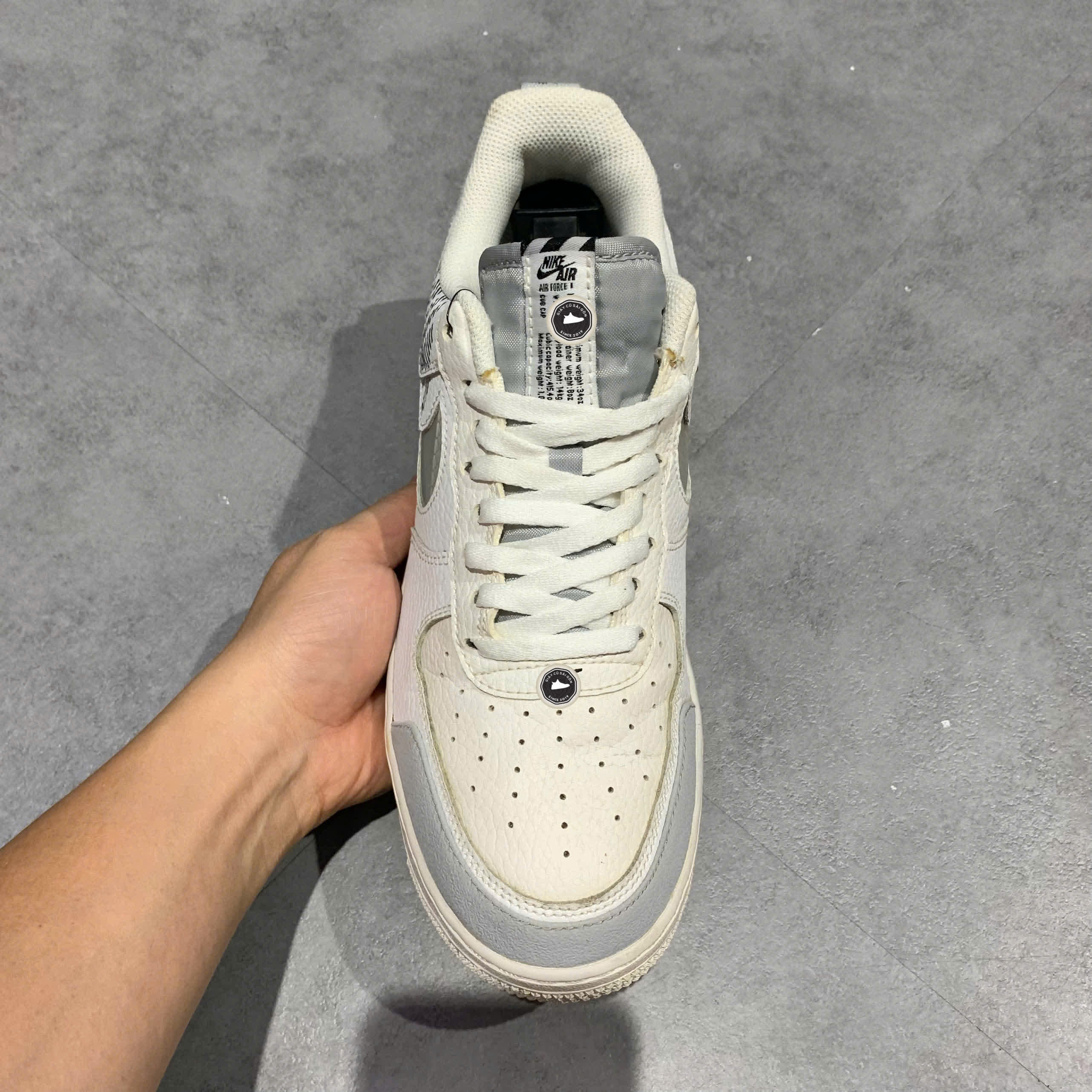 Nike Air Force 1 Low 'Under Construction - White' BQ4421 100 SIZE 40.5 GIÀY 2HAND CHÍNH HÃNG PVN20639