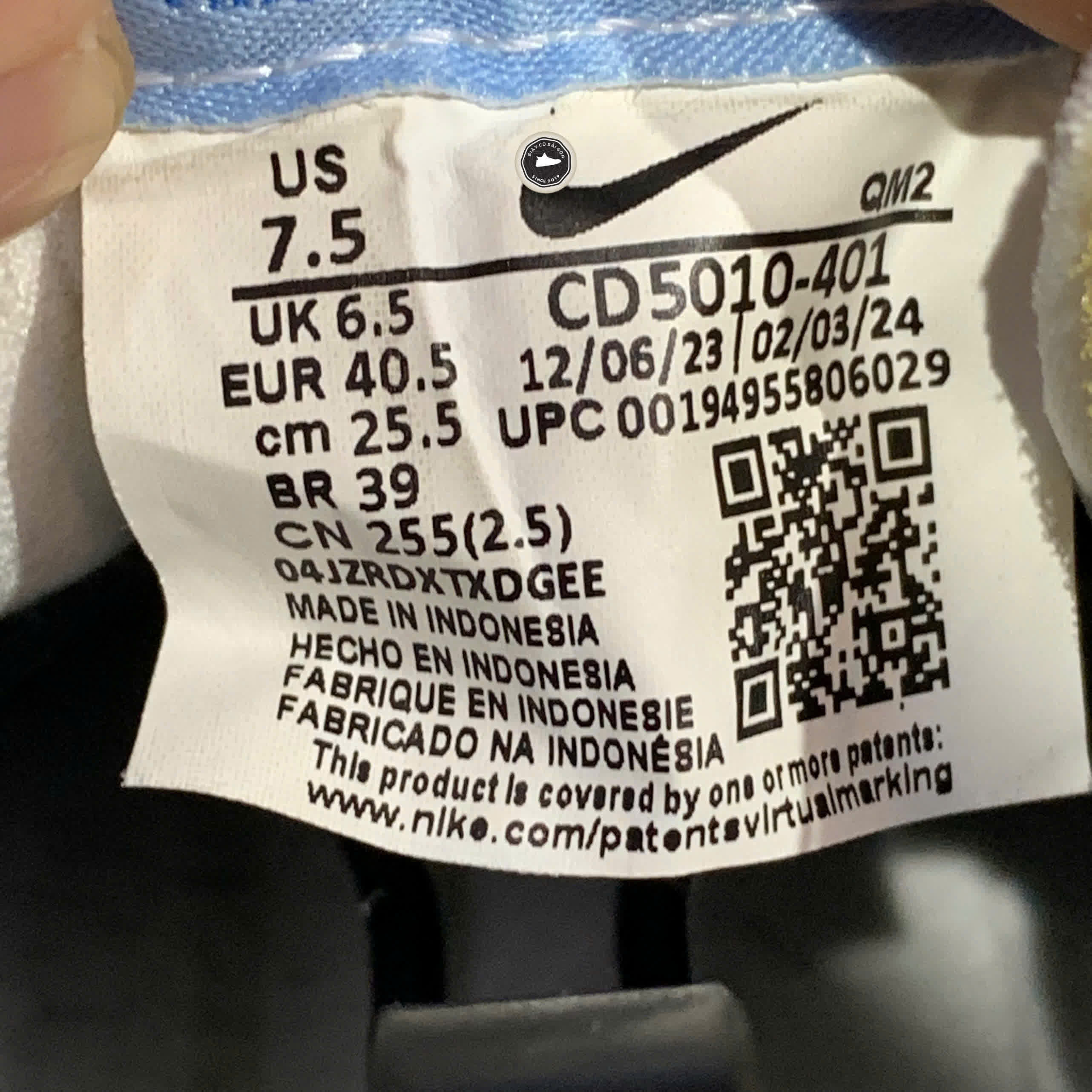 NIKE SB HERITAGE VULC 'COAST PSYCHIC BLUE' CD5010 401 SIZE 40.5 GIÀY 2HAND CHÍNH HÃNG  PVN20559