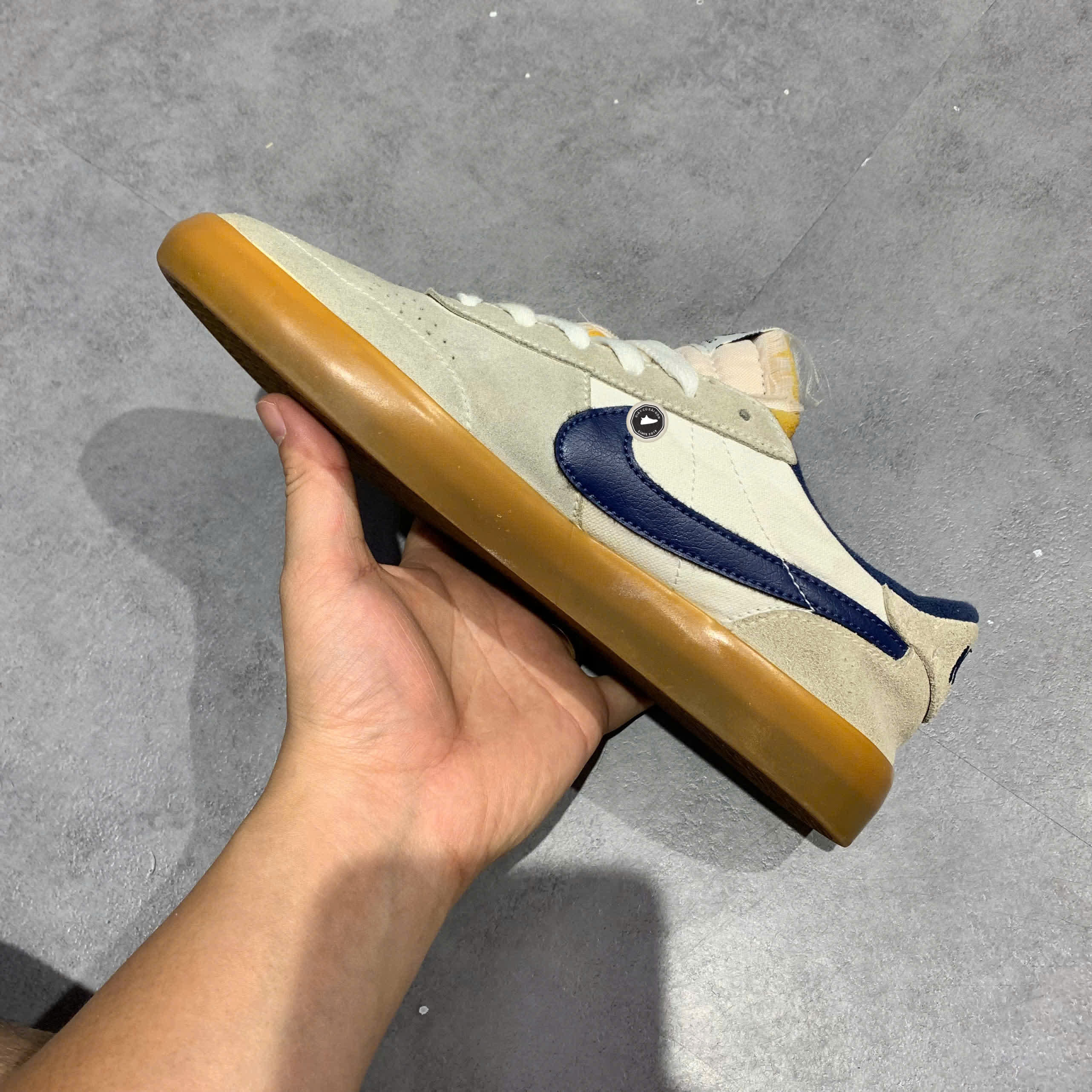 NIKE SB HERITAGE VULC SUMMIT WHITE NAVY GUM CD5010 102 SIZE 40 GIÀY 2HAND CHÍNH HÃNG PVN20594