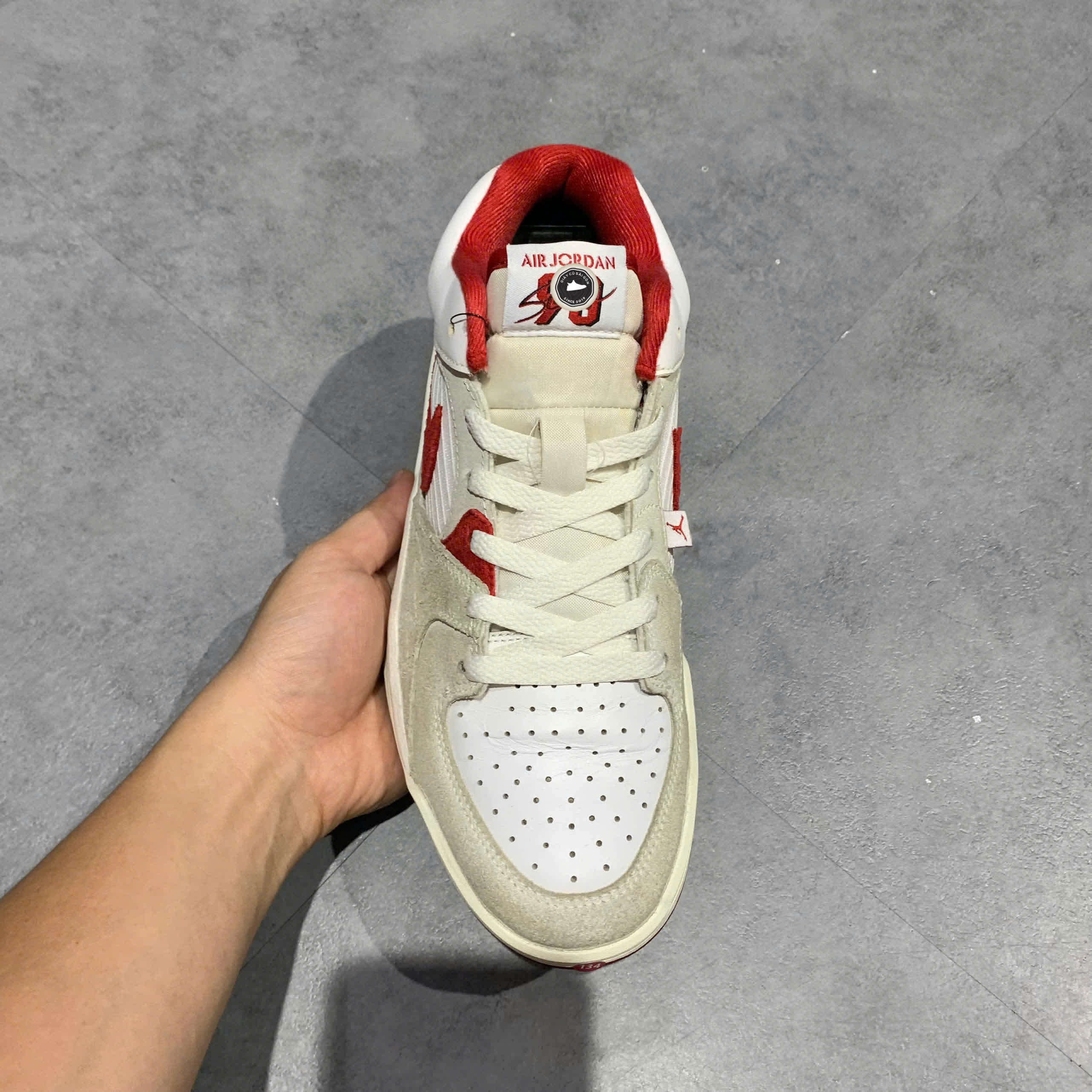 JORDAN STADIUM 90 WHITE VARSITY RED DX4397 106 SIZE 40.5 GIÀY 2HAND CHÍNH HÃNG  PVN20540