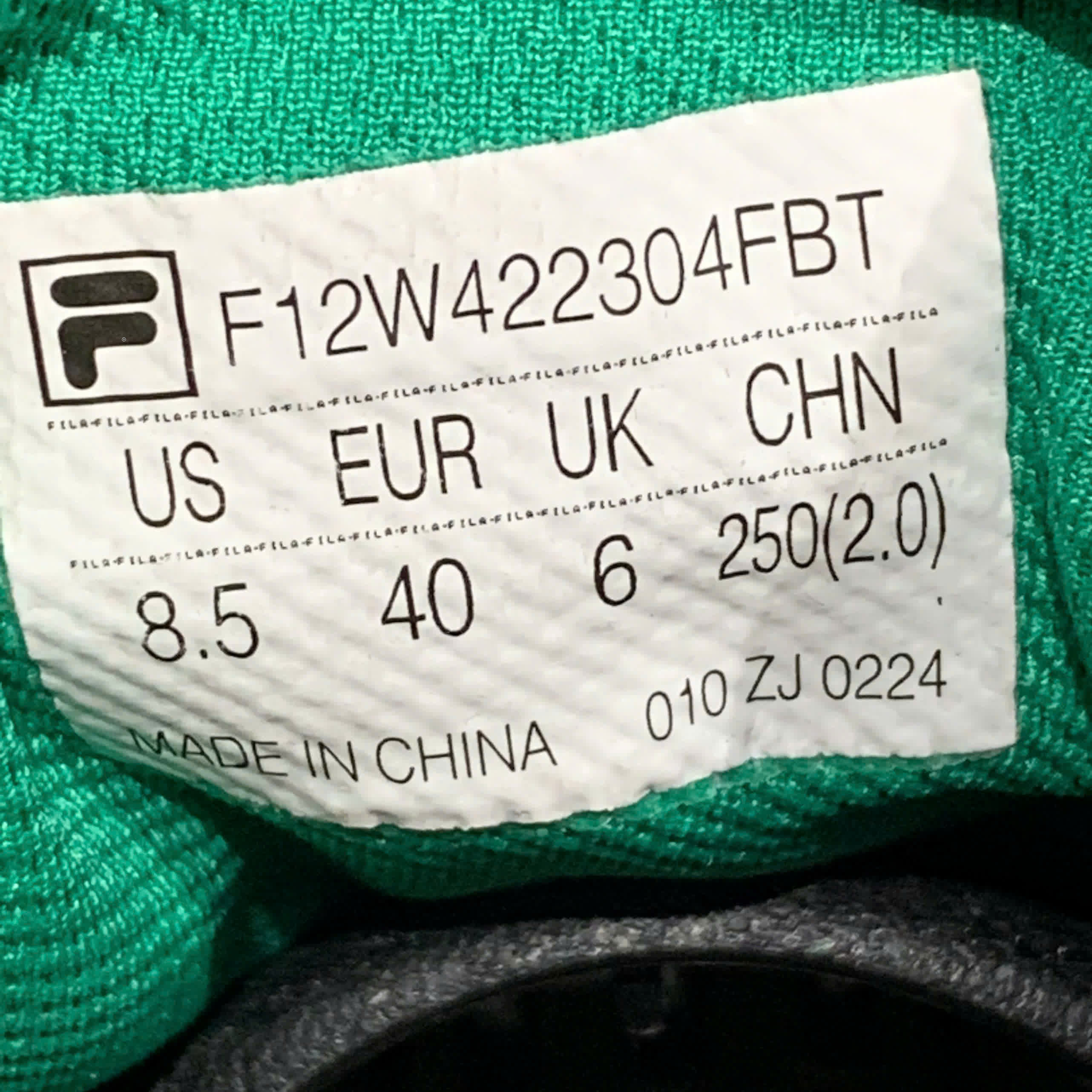 GIÀY THỂ THAO THỜI TRANG FILA F12W422304FBT SIZE 40 GIÀY 2HAND CHÍNH HÃNG PVN20561