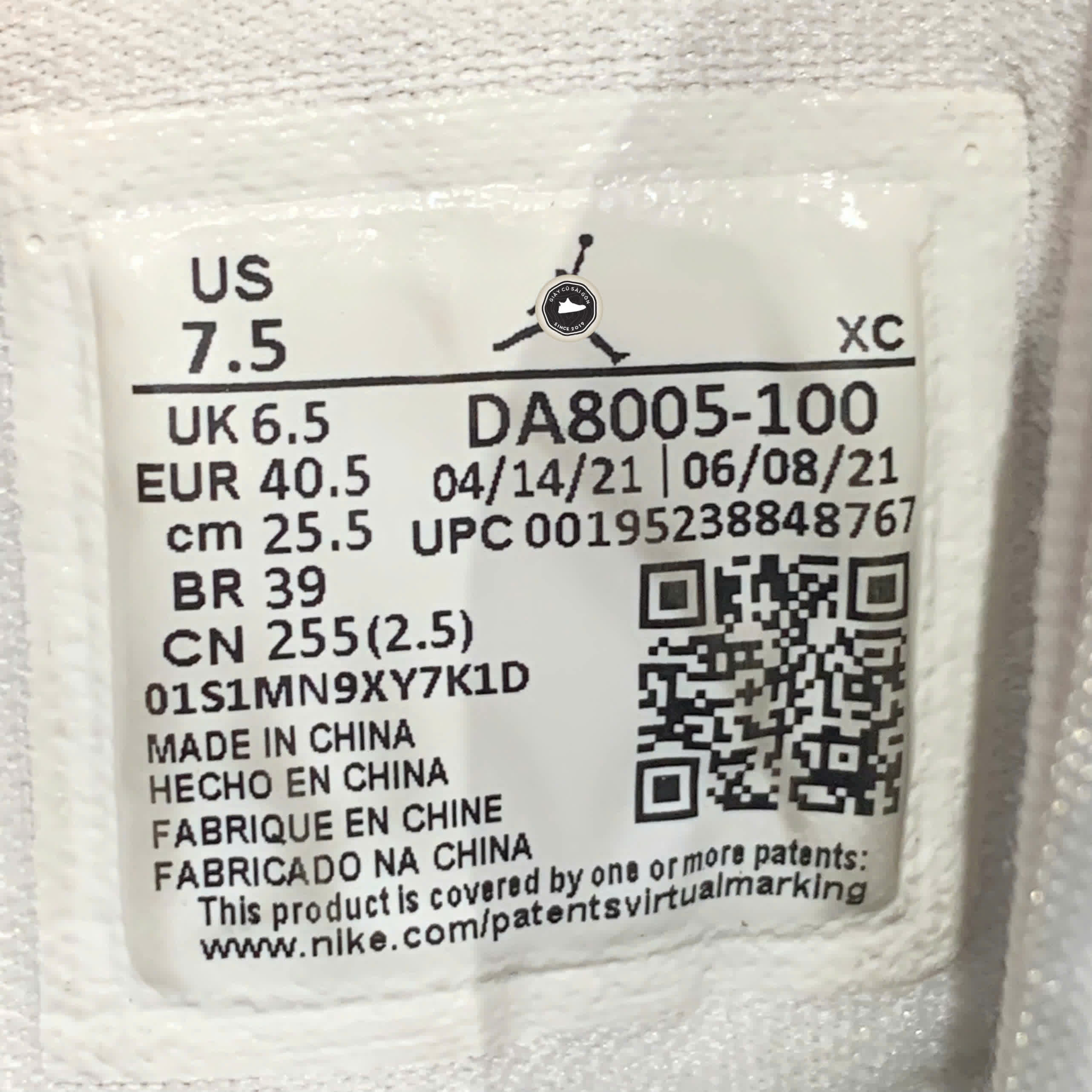 NIKE AIR JORDAN 1 MID SE 'BRUSHSTROKE PAINT SPLATTER' DA8005 100 SIZE 40.5 GIÀY 2HAND CHÍNH HÃNG PVN20631