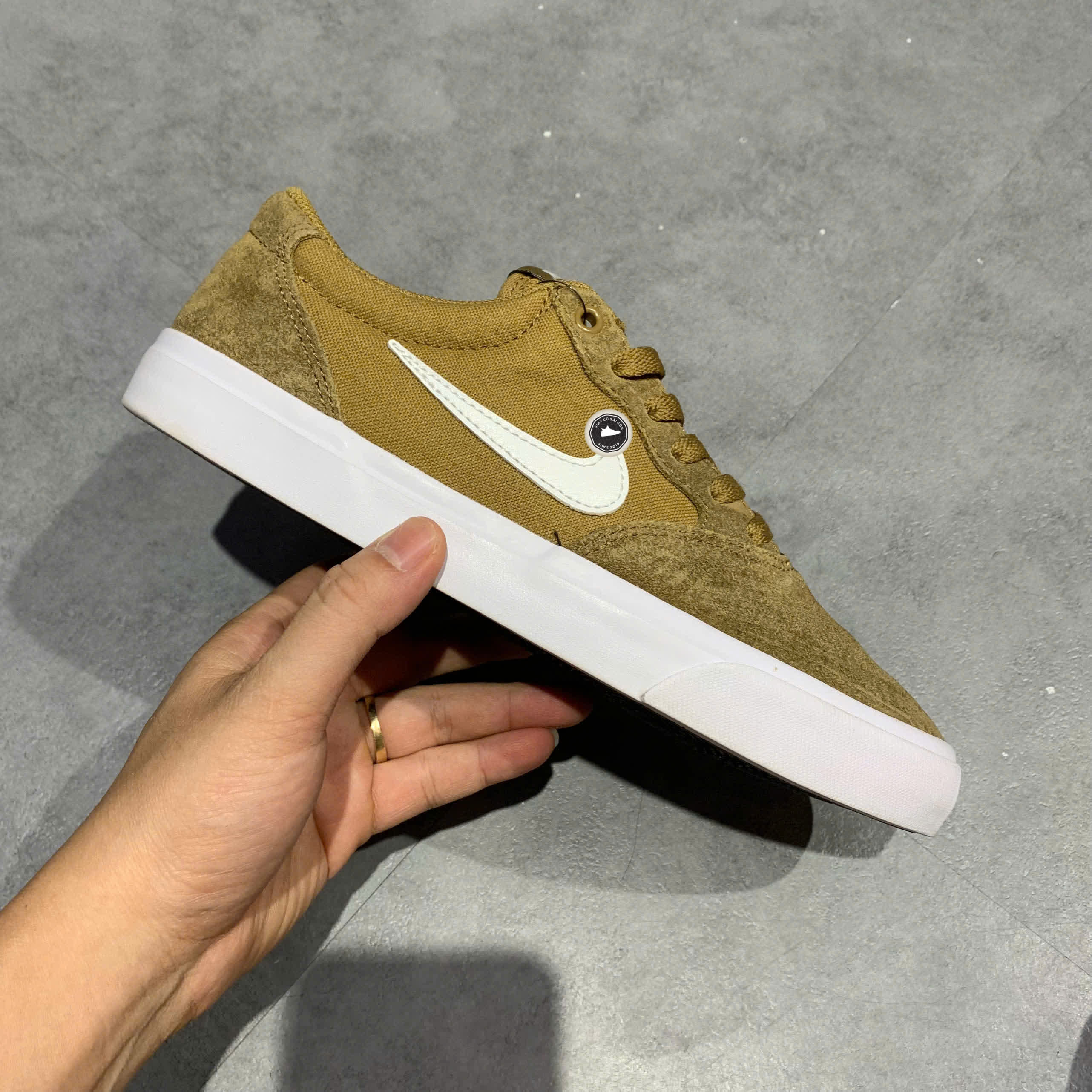 Nike SB Chron Solarsoft 'Golden Beige' CD6278 200 SIZE 40 GIÀY 2HAND CHÍNH HÃNG PVN20513