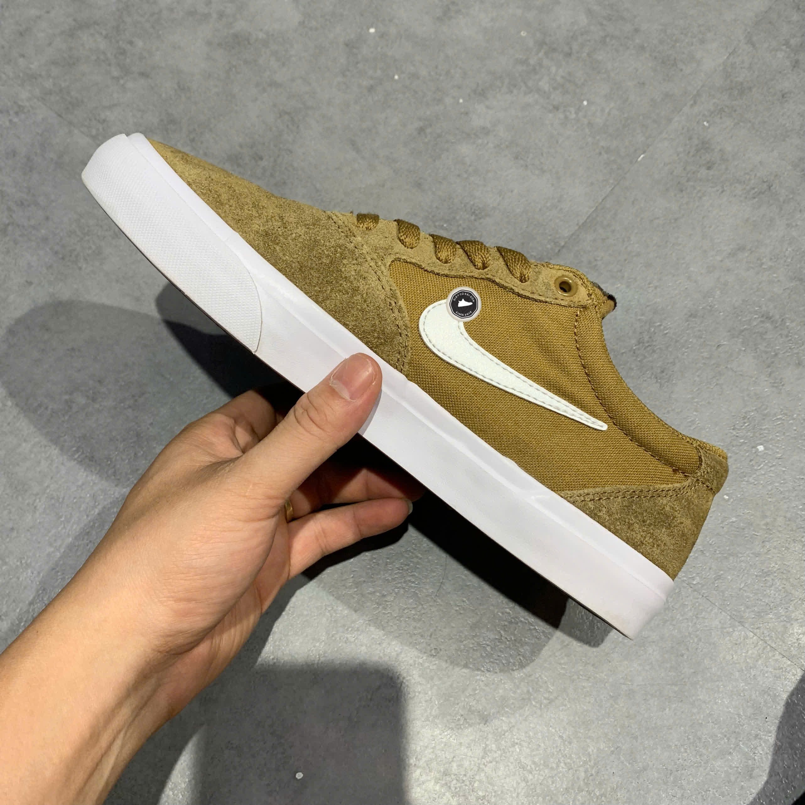 Nike SB Chron Solarsoft 'Golden Beige' CD6278 200 SIZE 40 GIÀY 2HAND CHÍNH HÃNG PVN20513