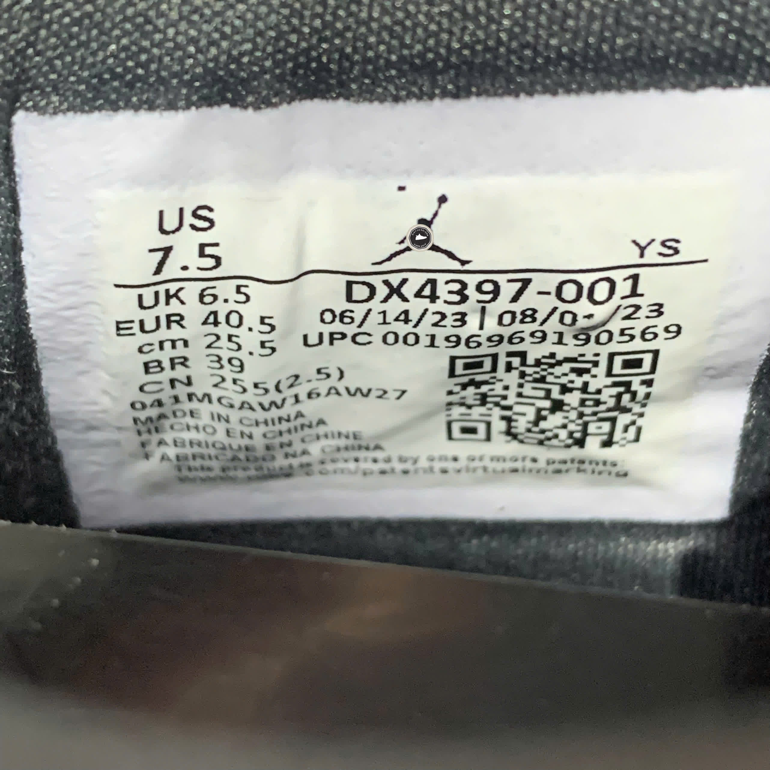 NIKE AIR JORDAN STADIUM 90 'BLACK' DX4397 001 SIZE 40.5 GIÀY 2HAND CHÍNH HÃNG PVN20467