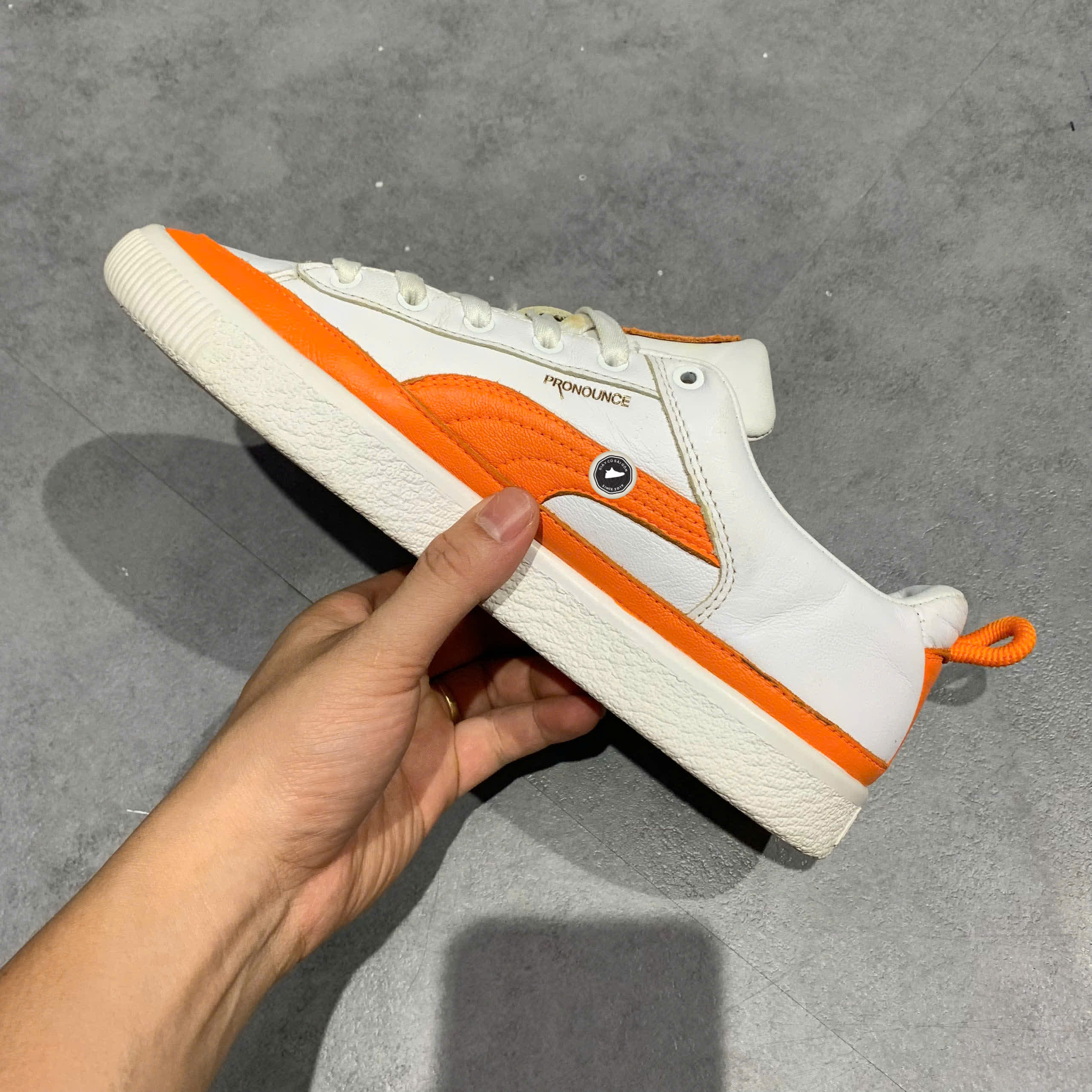 PUMA Pronounce x Basket Vintage 'Vibrant Orange' 381255 01 SIZE 40 GIÀY 2HAND CHÍNH HÃNG PVN20627
