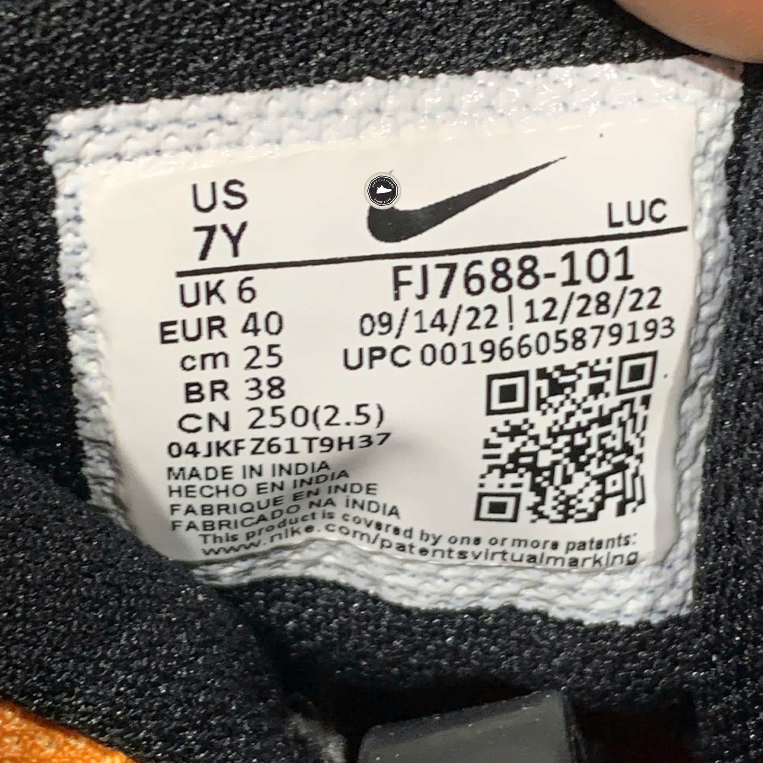 NIKE TEAM HUSTLE D 11 (GS) 'DOODLES' FJ7688 101 SIZE 40 GIÀY 2HAND CHÍNH HÃNG  PVN20386