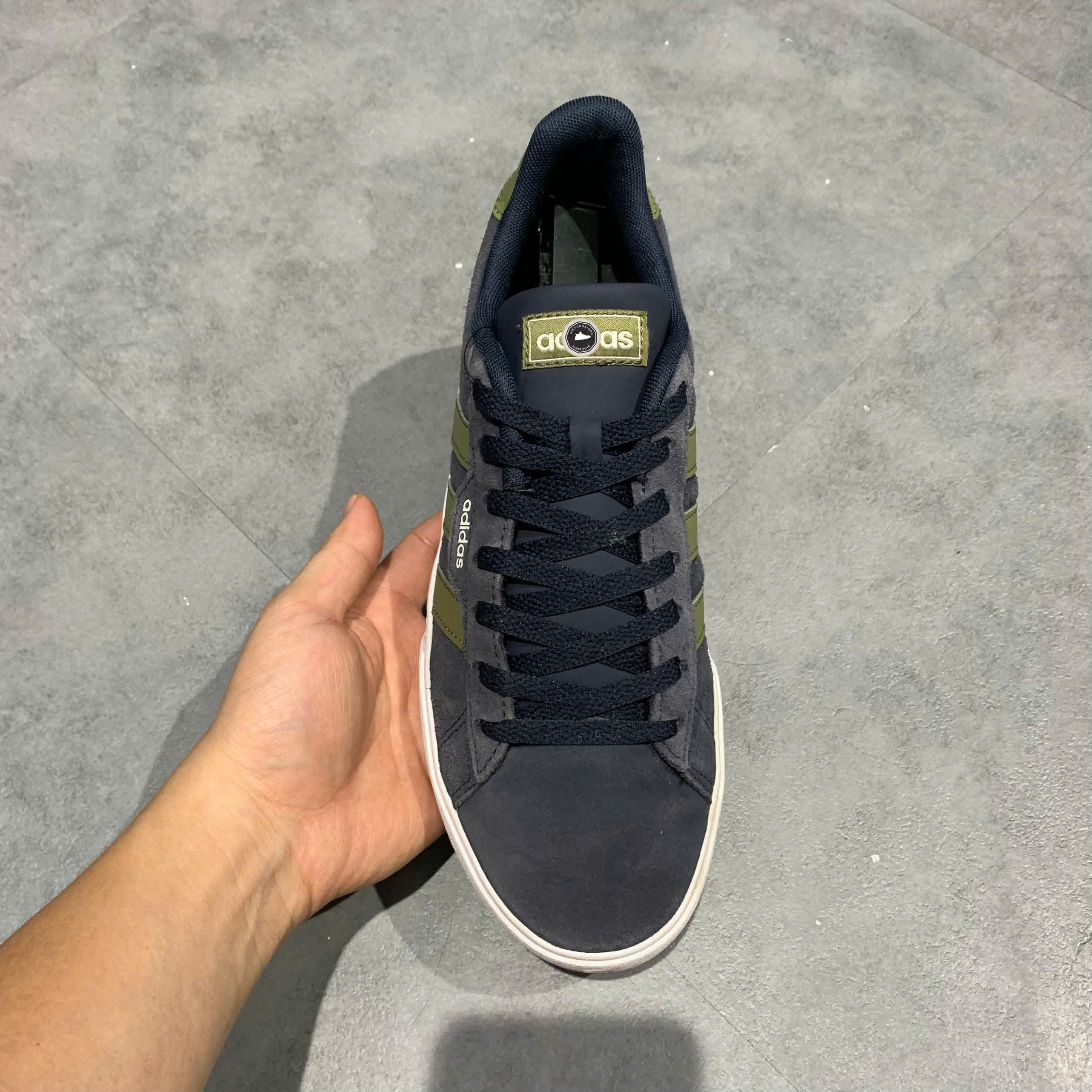 ADIDAS DAILY 3.0 NAVY OLIVE GREEN GW1917 SIZE 40 2/3 GIÀY 2HAND CHÍNH HÃNG PVN20485