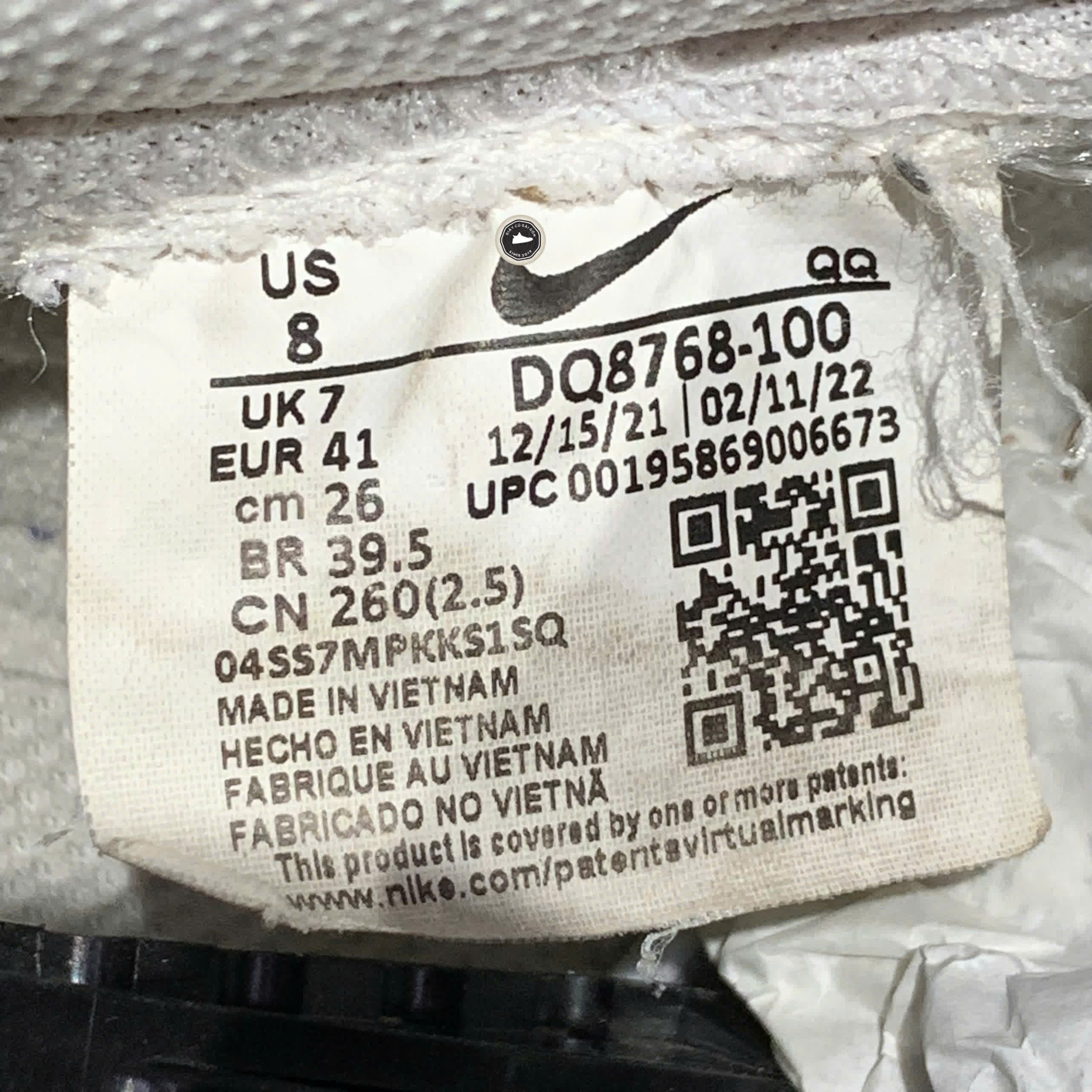 NIKE BLAZER LOW '77 JUMBO 'WHITE OLD ROYAL' DQ8768 100 SIZE 41 GIÀY 2HAND CHÍNH HÃNG PVN20412