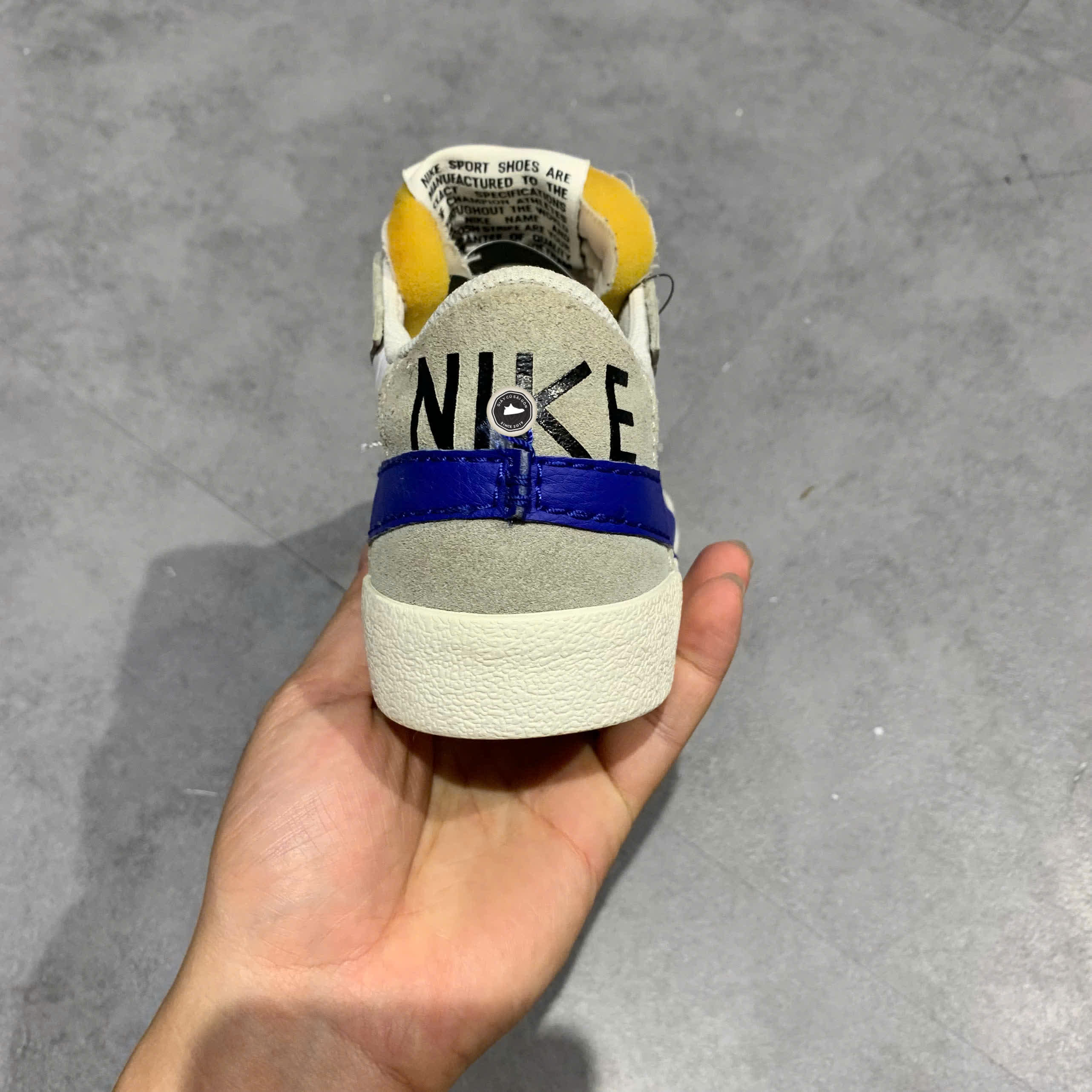 NIKE BLAZER LOW '77 JUMBO 'WHITE OLD ROYAL' DQ8768 100 SIZE 41 GIÀY 2HAND CHÍNH HÃNG PVN20412