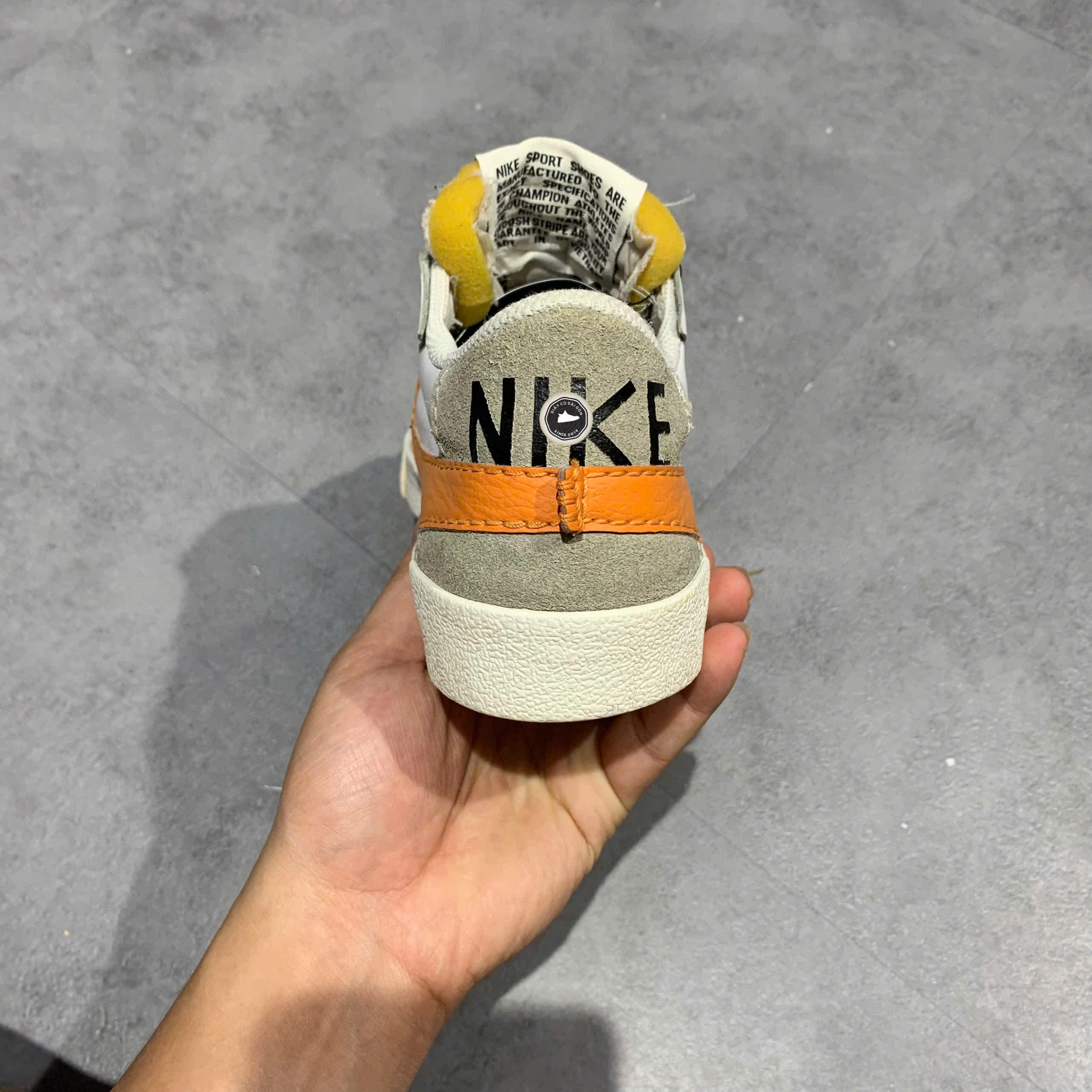 Nike Blazer Low '77 Jumbo 'White Alpha Orange' DN2158-100 SIZE 41 GIÀY 2HAND CHÍNH HÃNG PVN20529