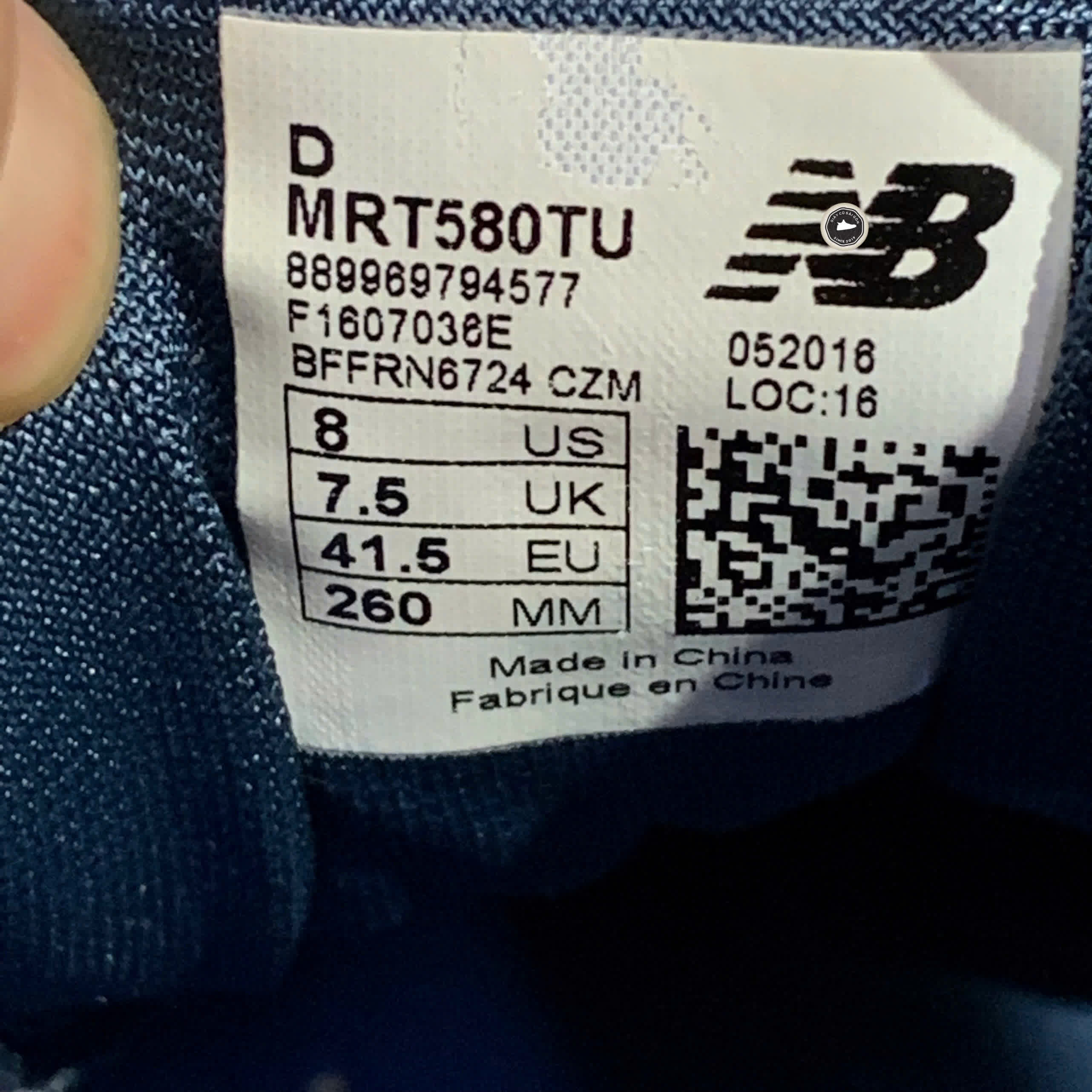 NEW BALANCE 580 ELITE 'NAVY' MRT580TU SIZE 41.5 GIÀY 2HAND CHÍNH HÃNG PVN21010