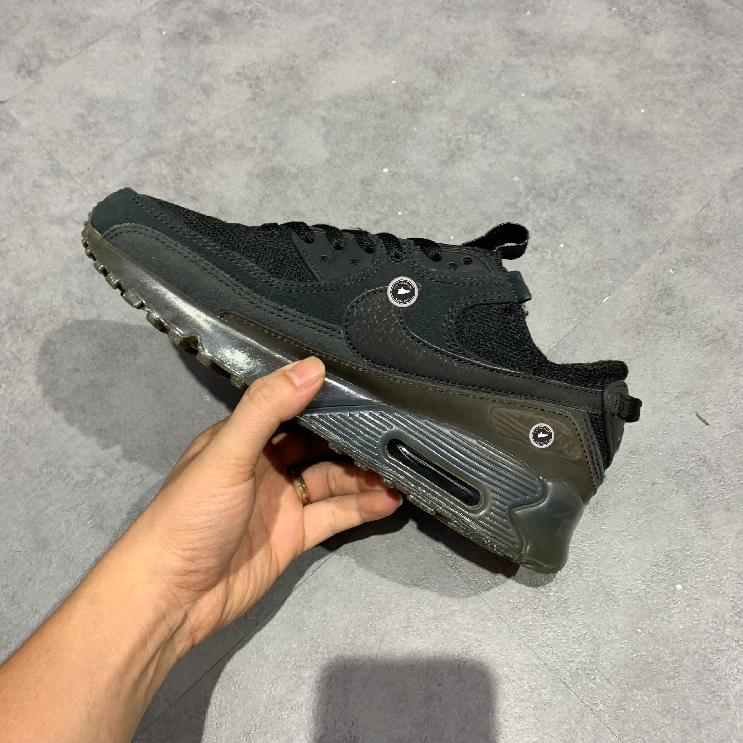 NIKE AIR MAX TERRASCAPE 90 TRIPLE BLACK DQ3987 002 SIZE 41 GIÀY 2HAND CHÍNH HÃNG PVN20406