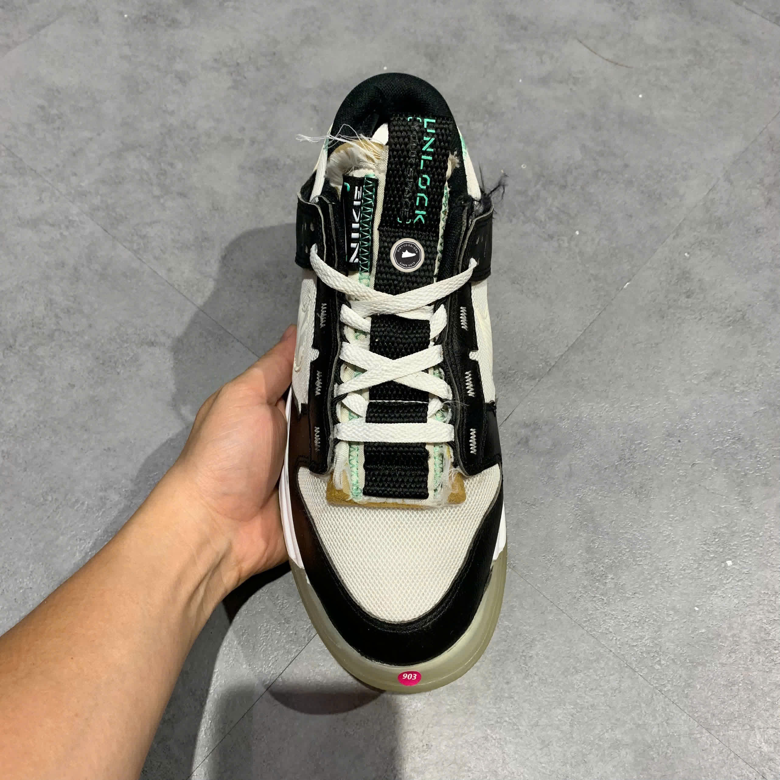 NIKE AIR DUNK JUMBO UNLOCK YOUR SPACE PANDA FJ7067 114 SIZE 42 GIÀY 2HAND CHÍNH HÃNG PVN20619