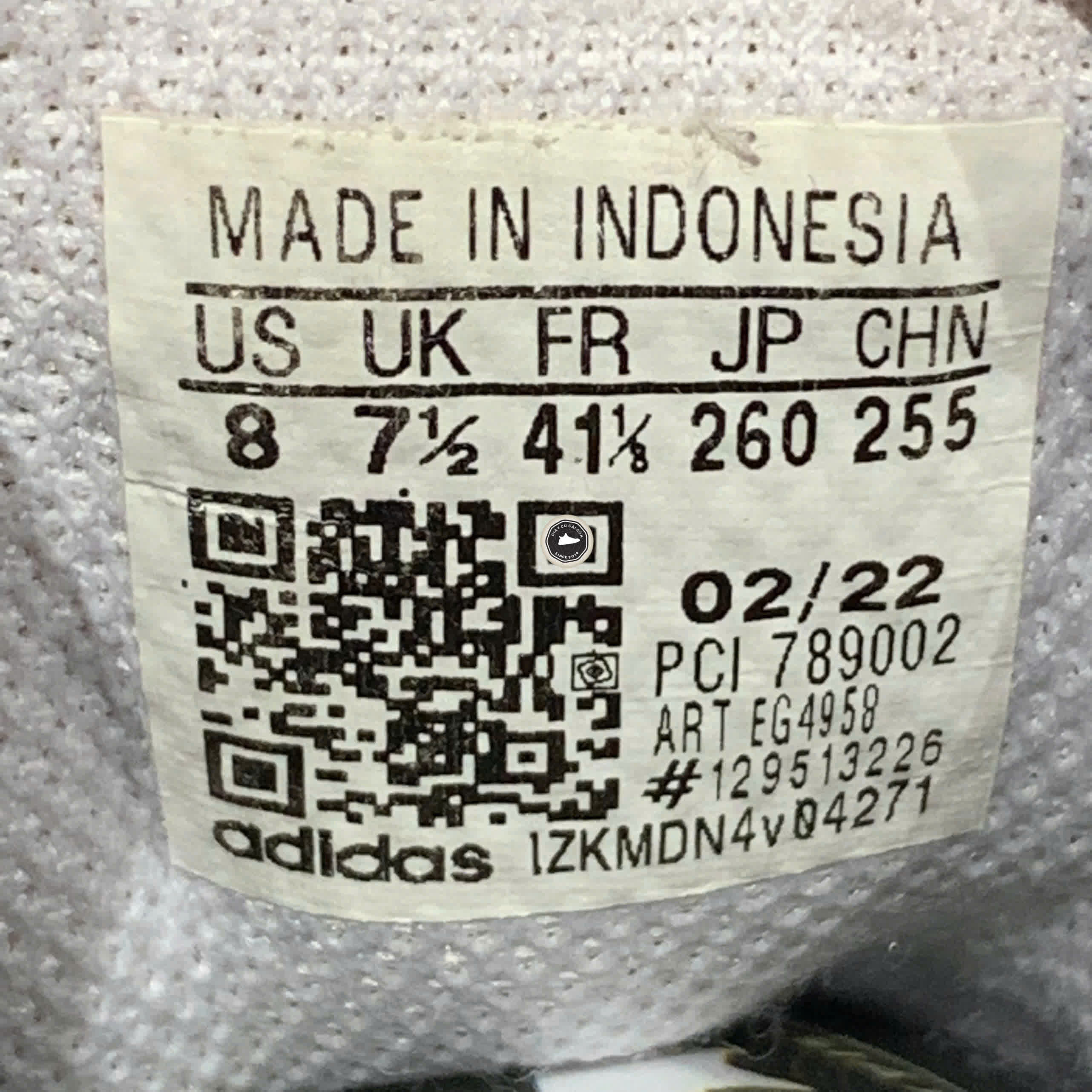 ADIDAS SUPERSTAR CLOUD WHITE CORE BLACK EG4958 SIZE 41 1/3 GIÀY 2HAND CHÍNH HÃNG PVN21215