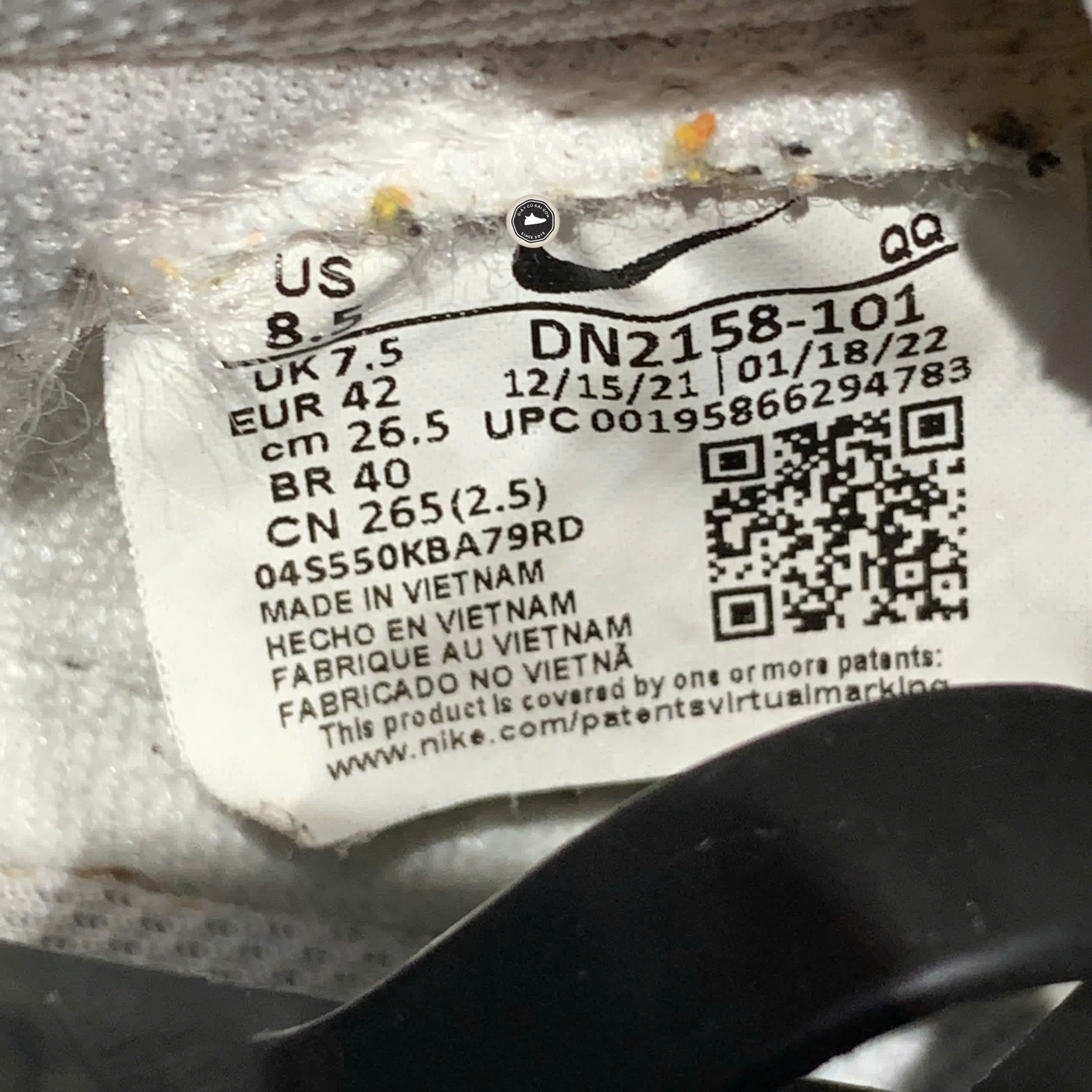 Nike Blazer Low 77 Jumbo White Black DN2158-101 SIZE 42 GIÀY 2HAND CHÍNH HÃNG PVN21206