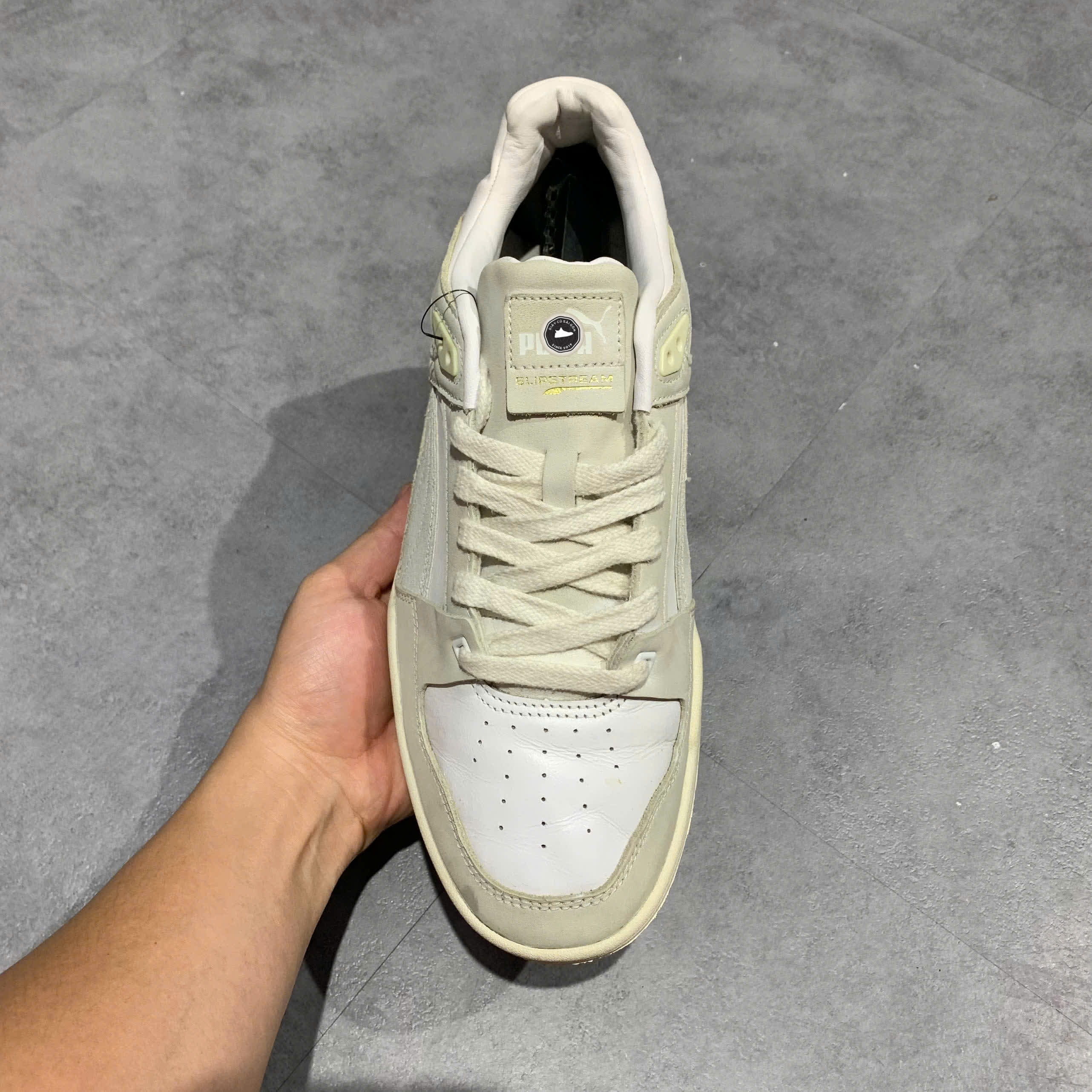 PUMA Slipstream Invdr Lux 'Cream White' 387550-01 SIZE 42.5 GIÀY 2HAND CHÍNH HÃNG PVN21325