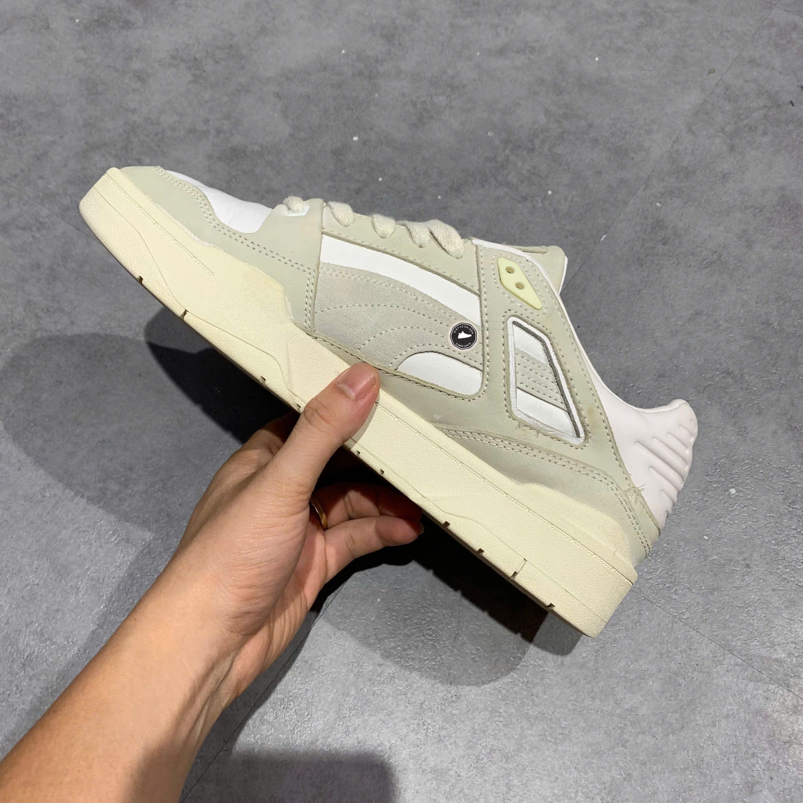 PUMA Slipstream Invdr Lux 'Cream White' 387550-01 SIZE 42.5 GIÀY 2HAND CHÍNH HÃNG PVN21325