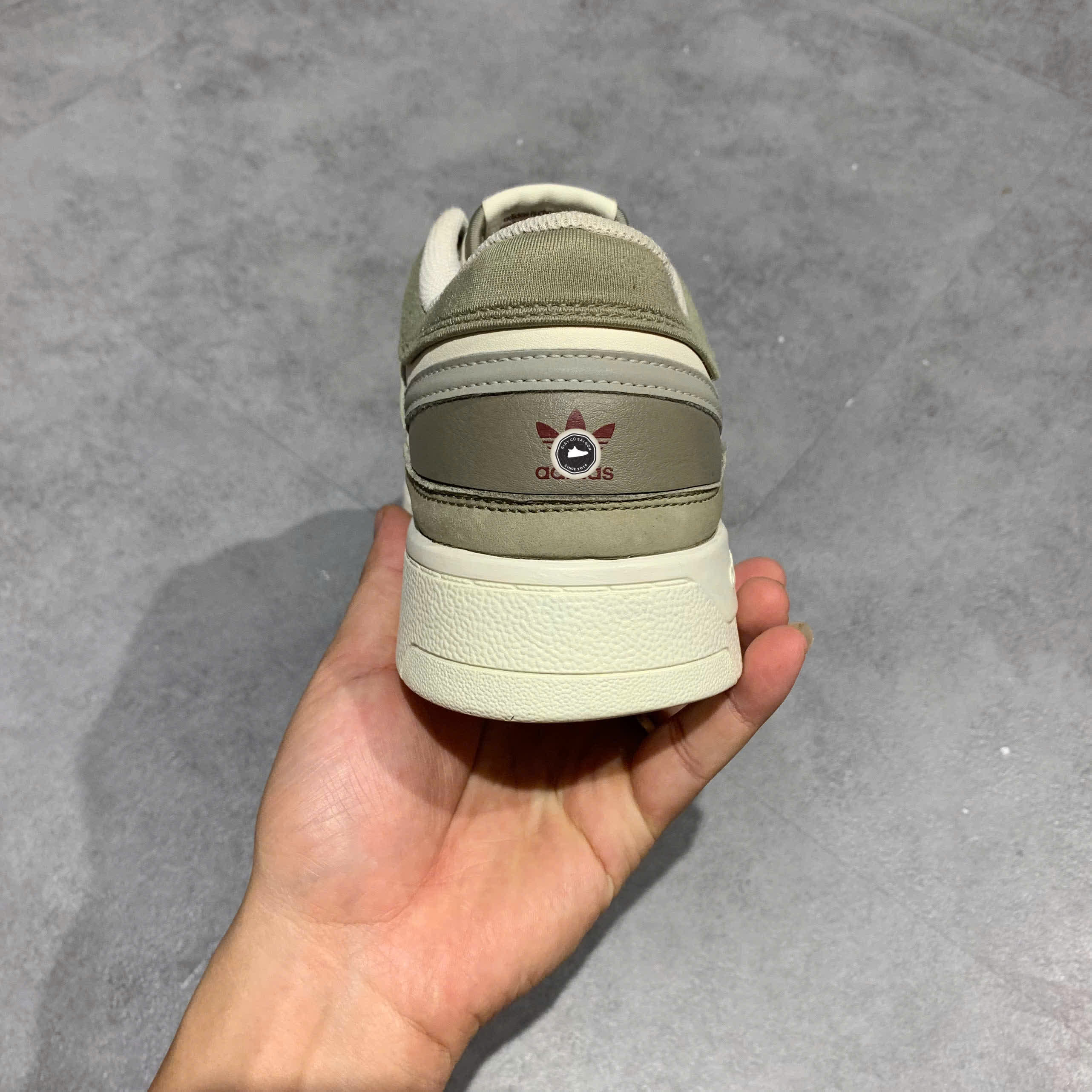 ADIDAS ORIGINALS DROP STEP 'WHITE DARK GREEN' GW9734 SIZE 42 GIÀY 2HAND CHÍNH HÃNG PVN21180