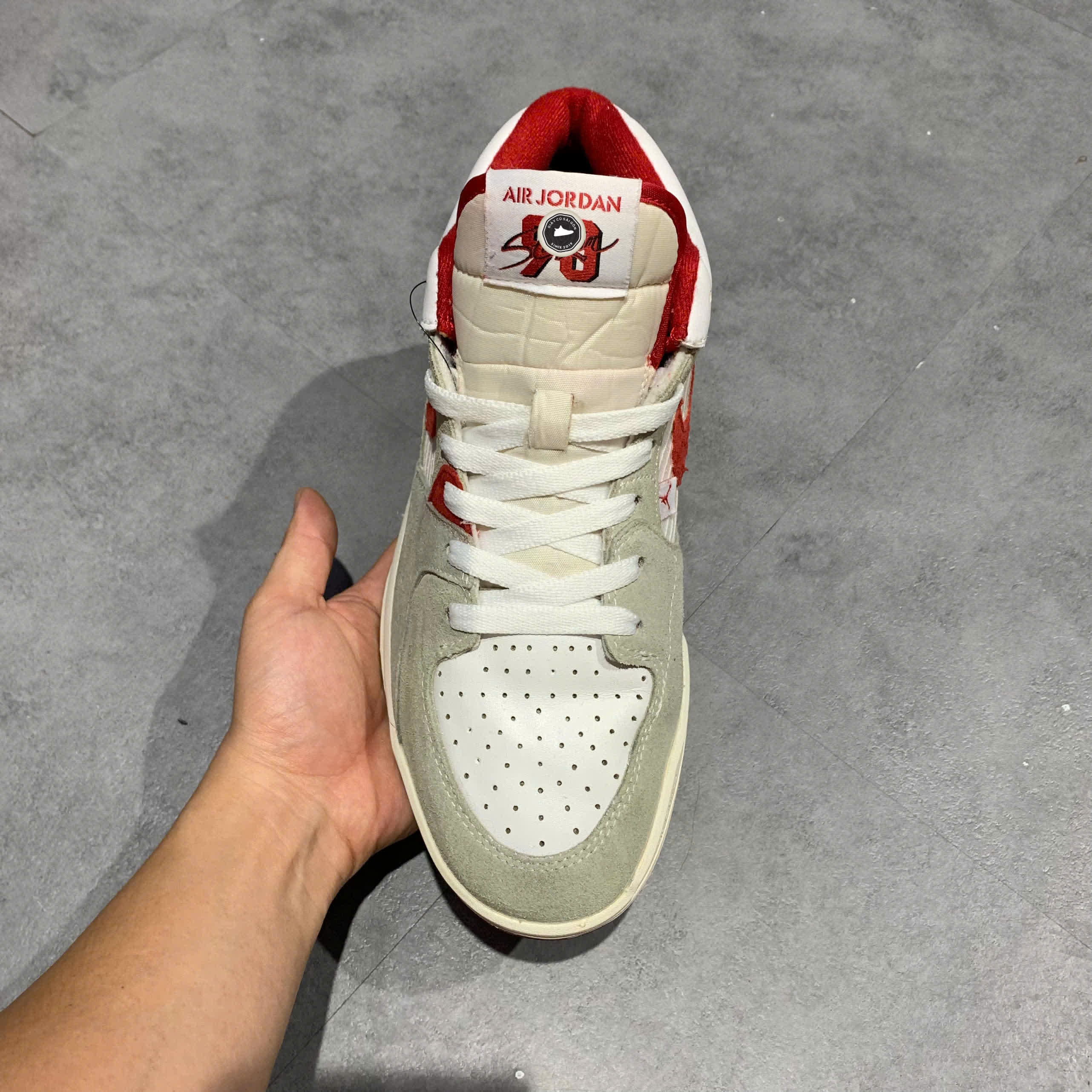 NIKE JORDAN STADIUM 90 'WHITE RED' DX4397 106 SIZE 42.5 GIÀY 2HAND CHÍNH HÃNG PVN21360