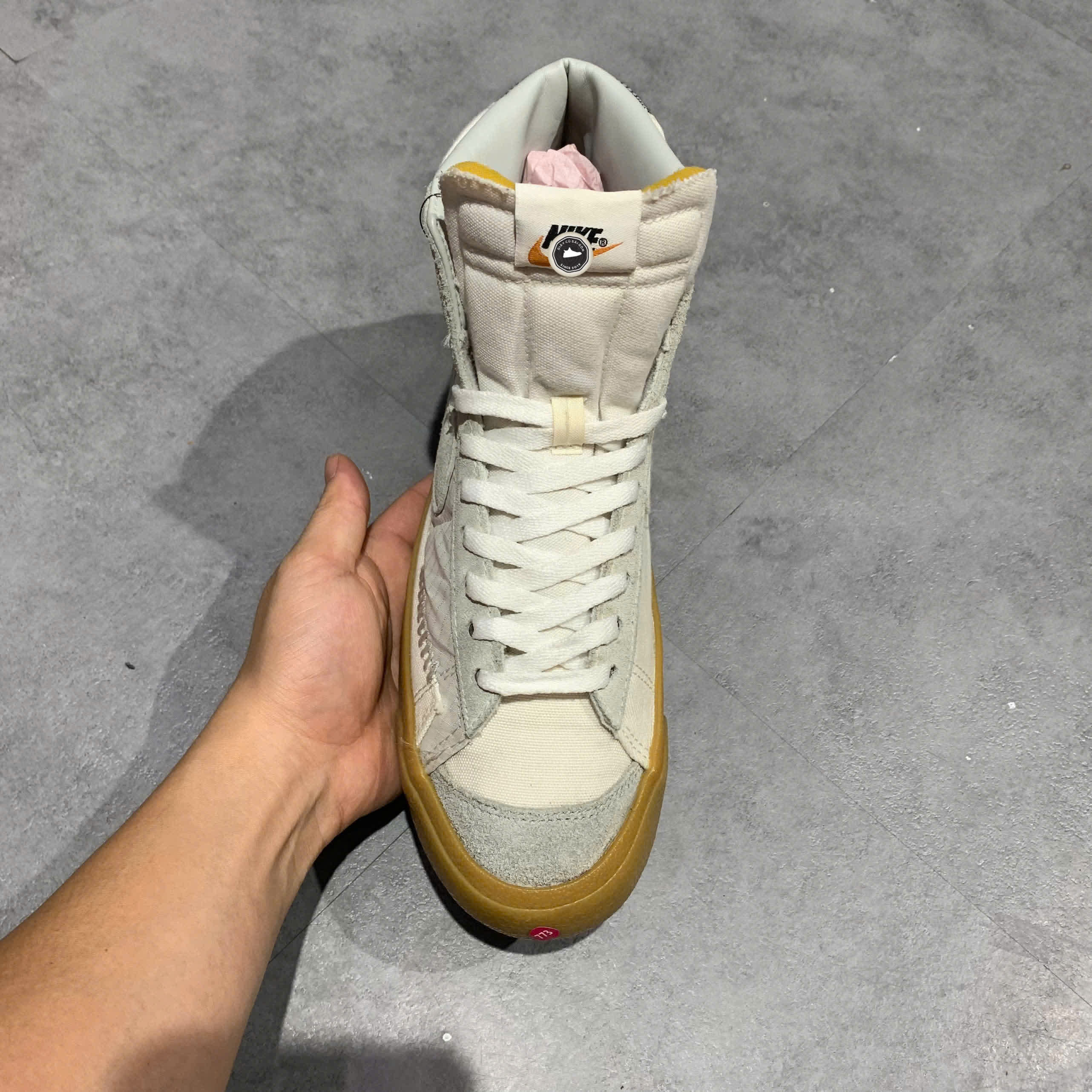 Nike Blazer Mid '77 Vintage 'Voodoo - Sail Grey' DQ5081 119 SIZE 42 GIÀY 2HAND CHÍNH HÃNG PVN21267