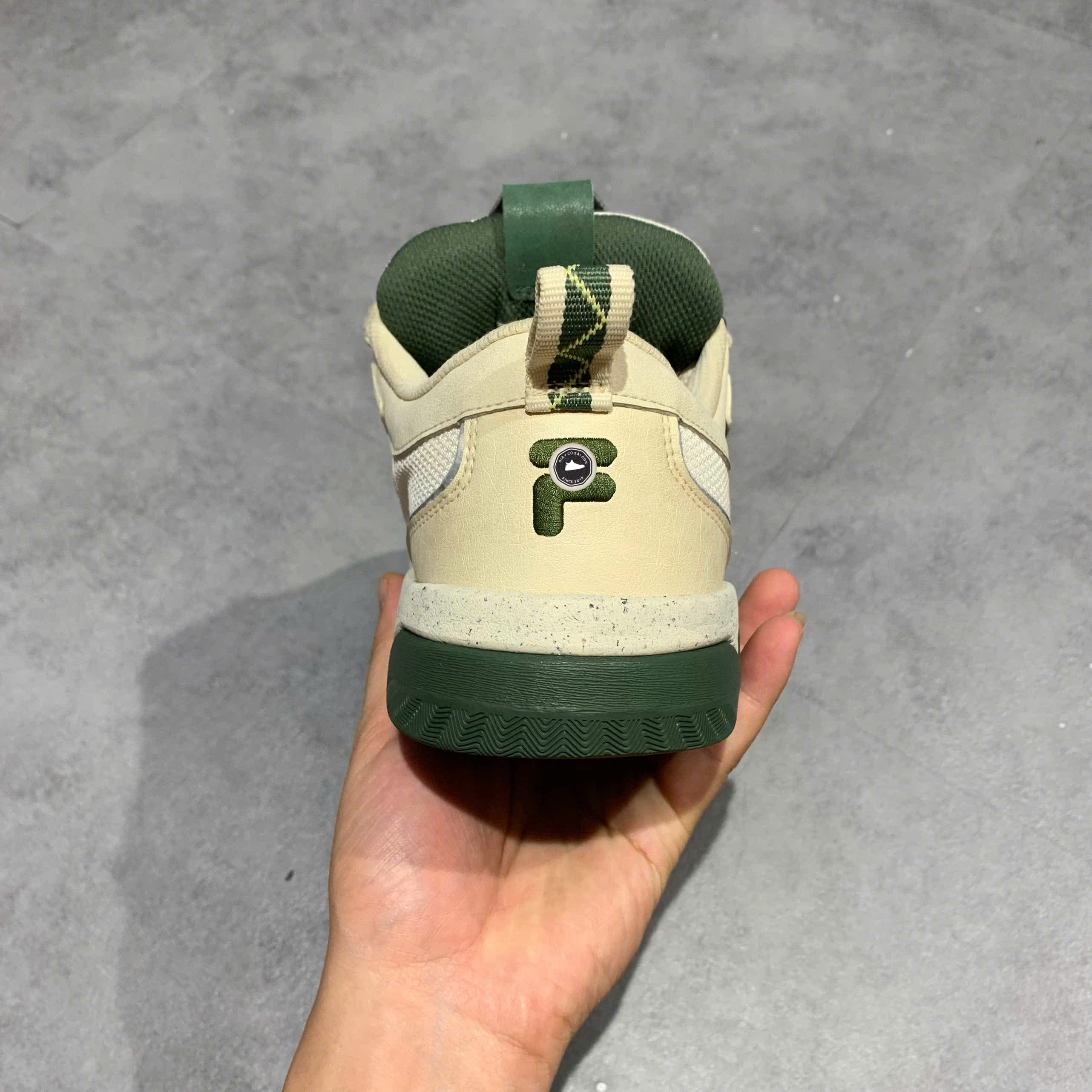 FILA FUSION x NOLLIE Skateboarding Sneakers 'Beige Black' T12M332301FWB SIZE 42 GIÀY 2HAND CHÍNH HÃNG PVN21369