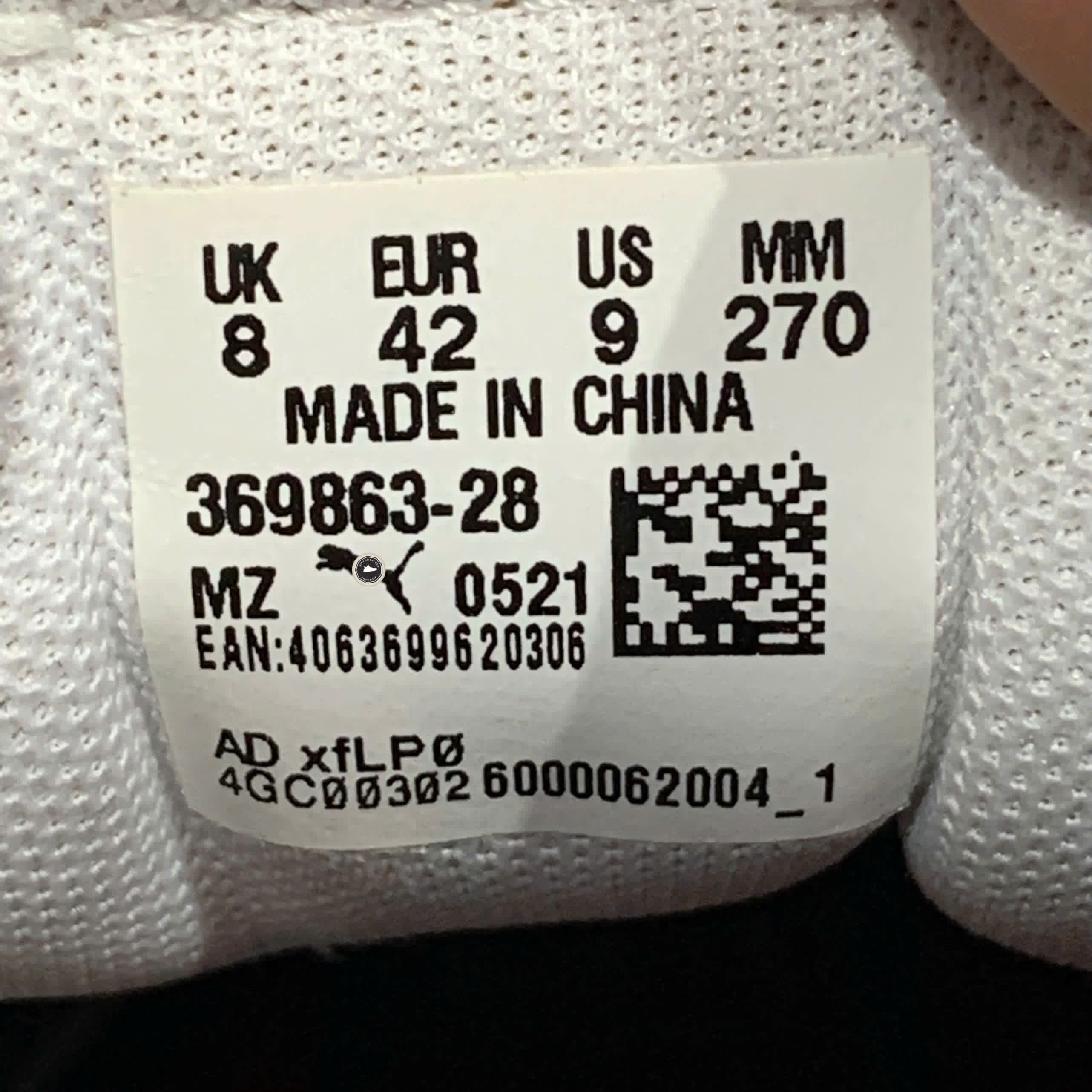 PUMA Caracal Sneakers White/Red 369863-28 SIZE 42 GIÀY 2HAND CHÍNH HÃNG PVN21351