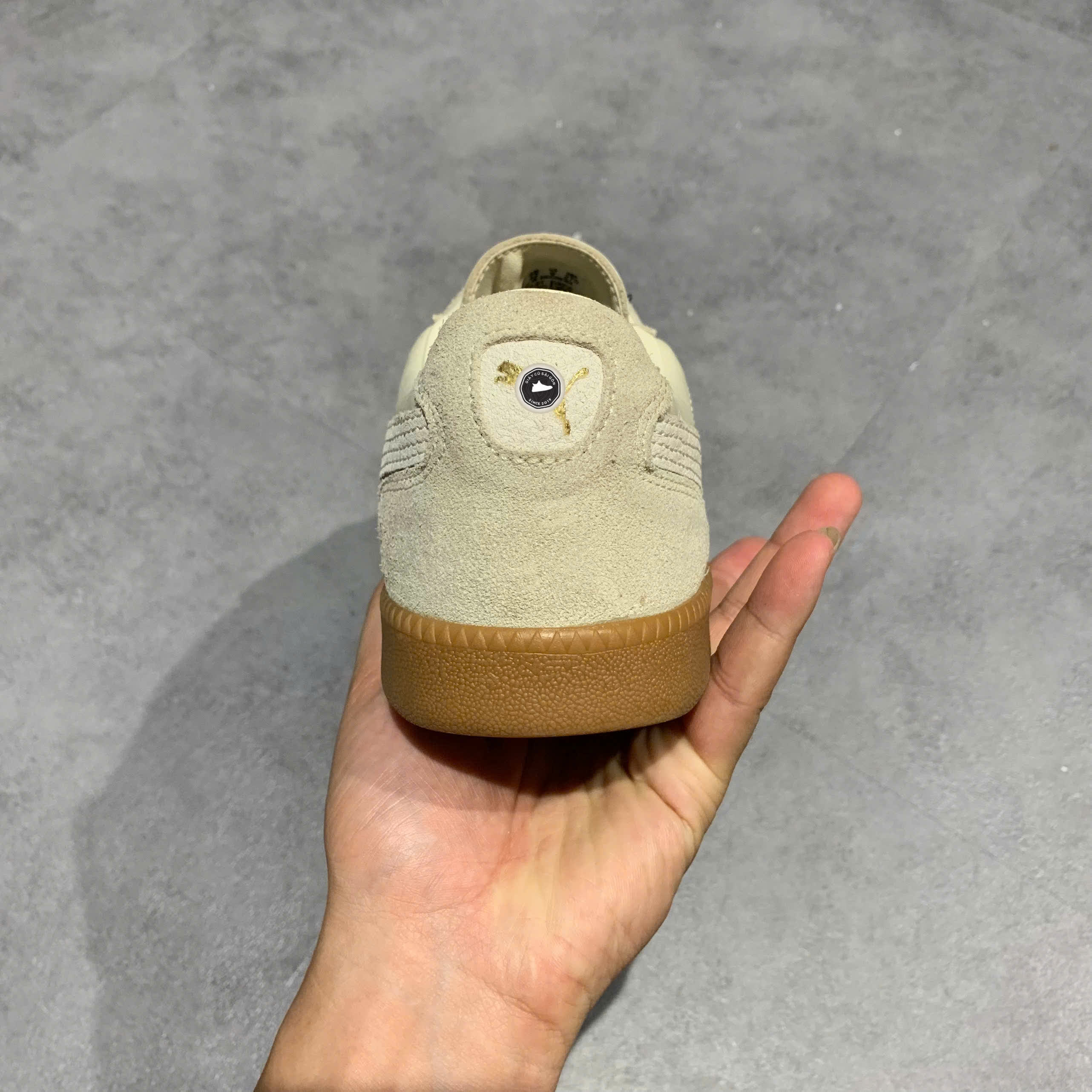 Puma Liga Leather Beige 364597 01 SIZE 42 GIÀY 2HAND CHÍNH HÃNG PVN21345