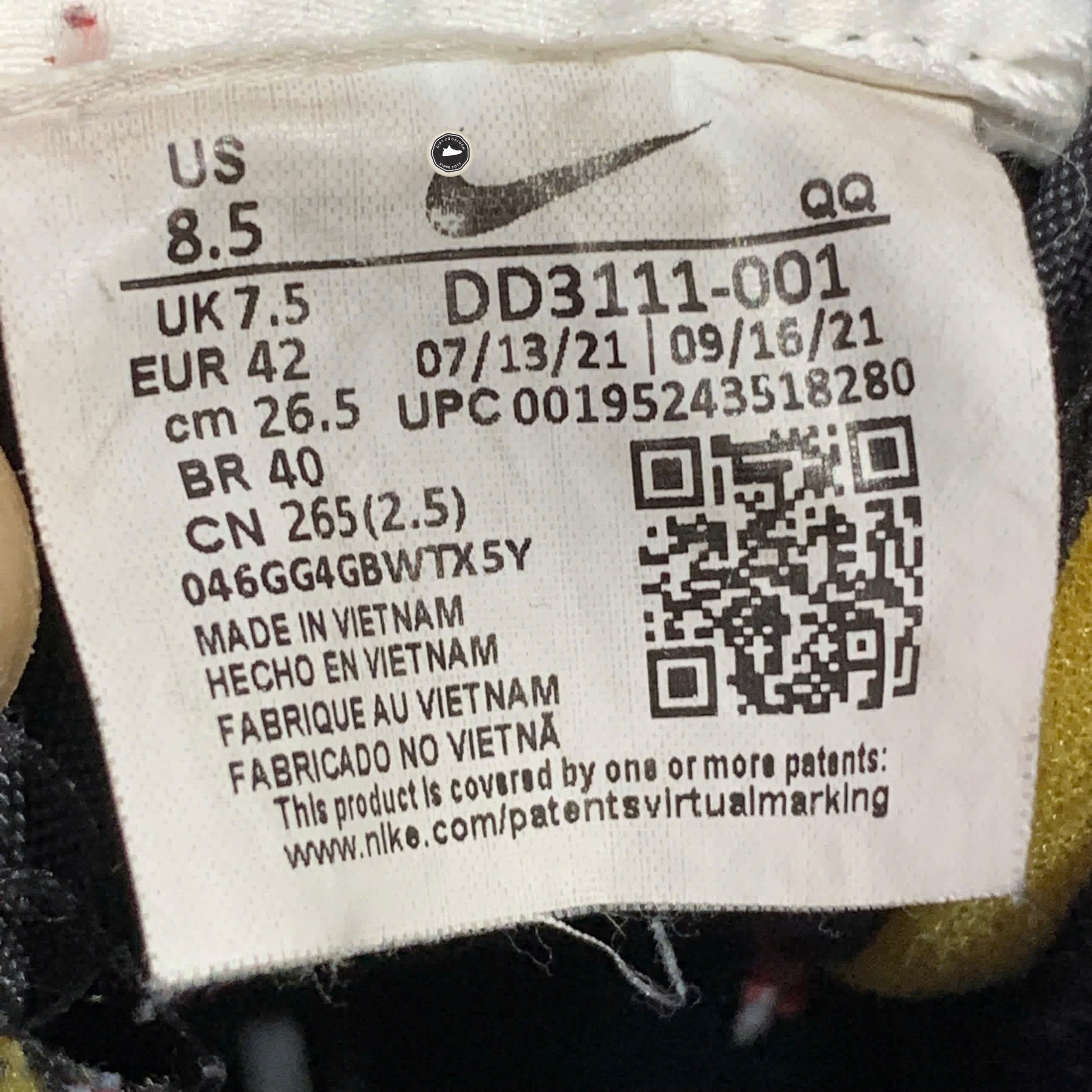 NIKE BLAZER MID '77 JUMBO 'BLACK BRIGHT CRIMSON' DD3111 001 SIZE 42 GIÀY 2HAND CHÍNH HÃNG PVN21151