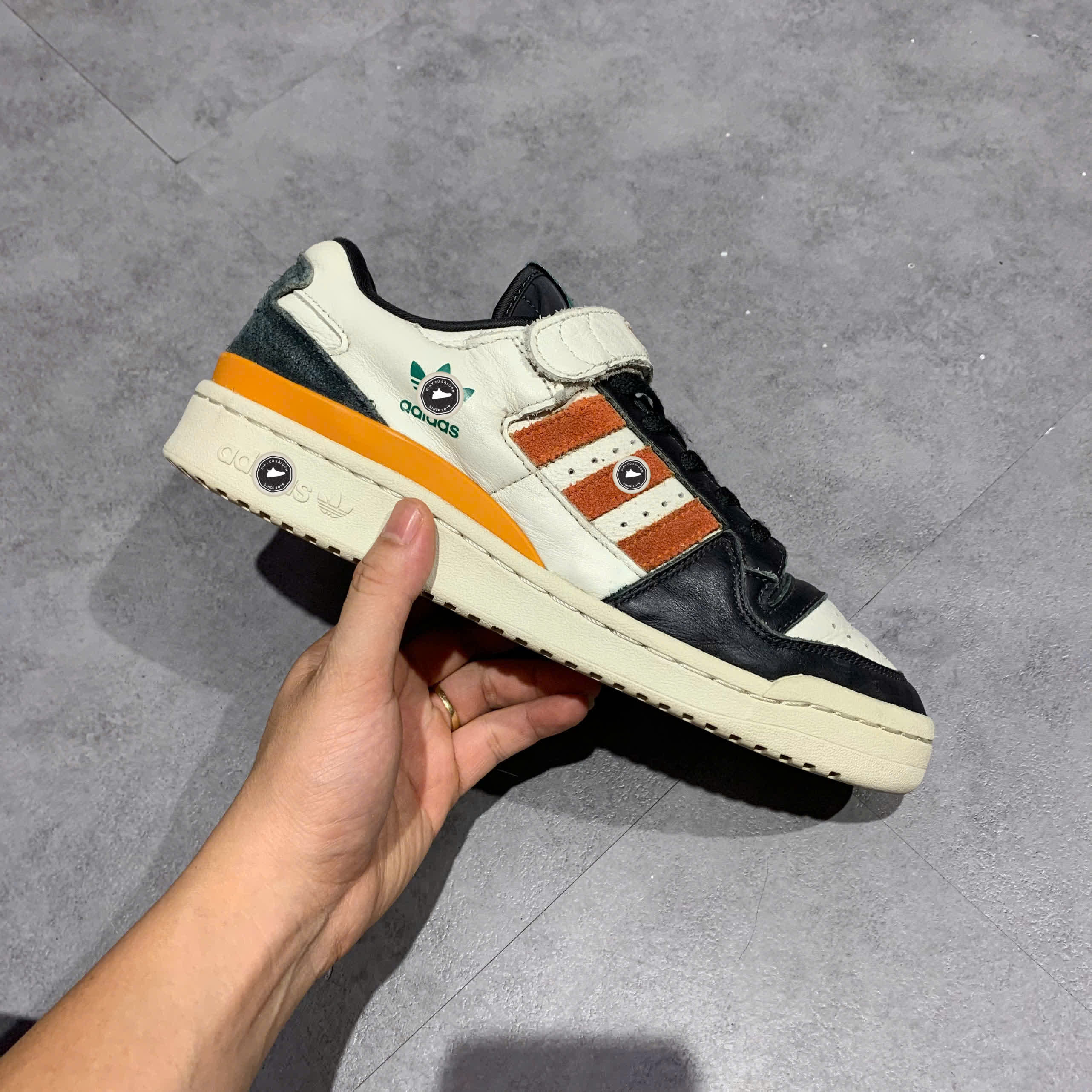 Adidas Forum 84 Low 'Orbit Grey Focus Orange' GX2161 SIZE 42 GIÀY 2HAND CHÍNH HÃNG PVN21341