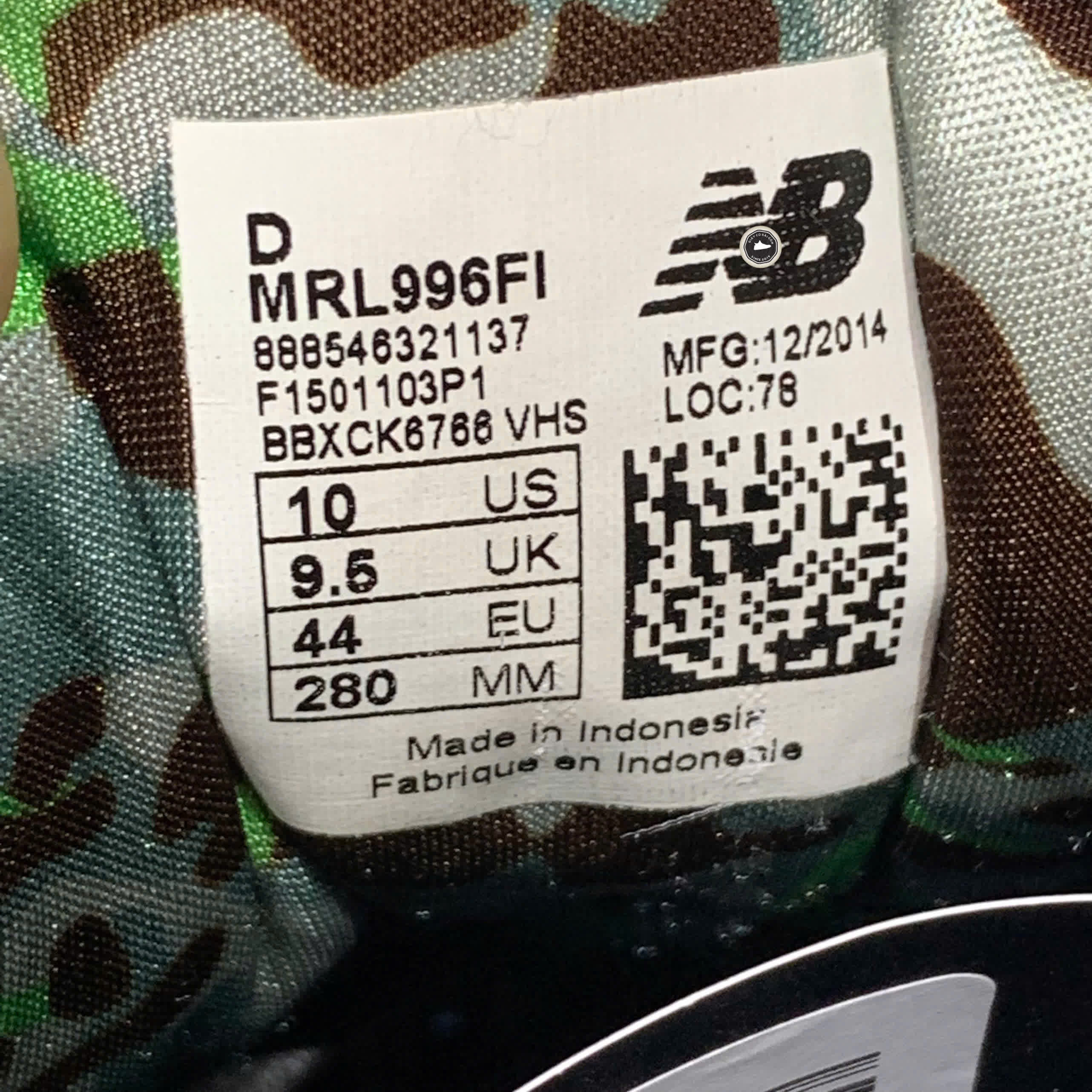 New Balance 996 MRL996FI Xanh Dương/Xanh Lá/Trắng MRL996FI SIZE 44 GIÀY 2HAND CHÍNH HÃNG PVN21023