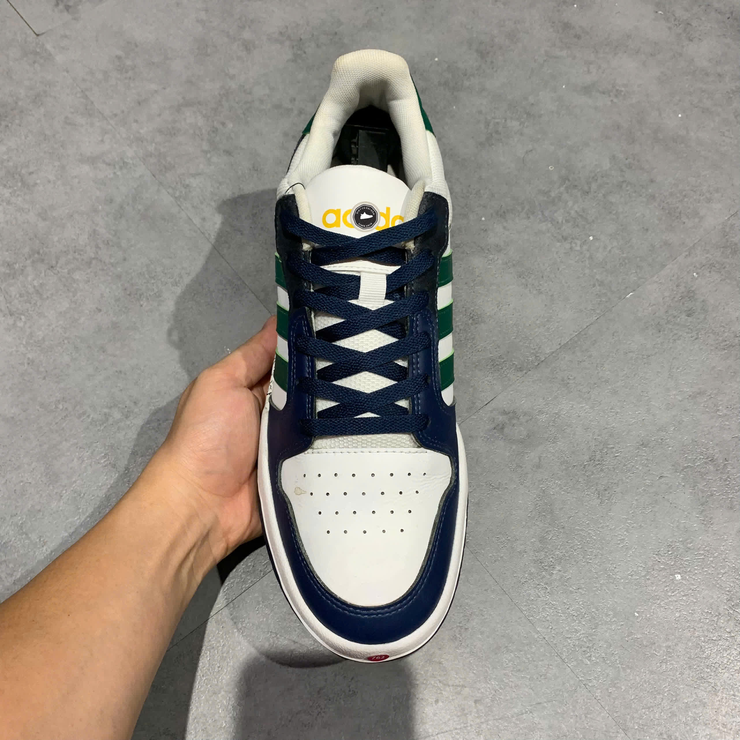 ADIDAS NEO ENTRAP 'WHITE BLUE GREEN' JQ5047 SIZE 44 GIÀY 2HAND CHÍNH HÃNG PVN21371