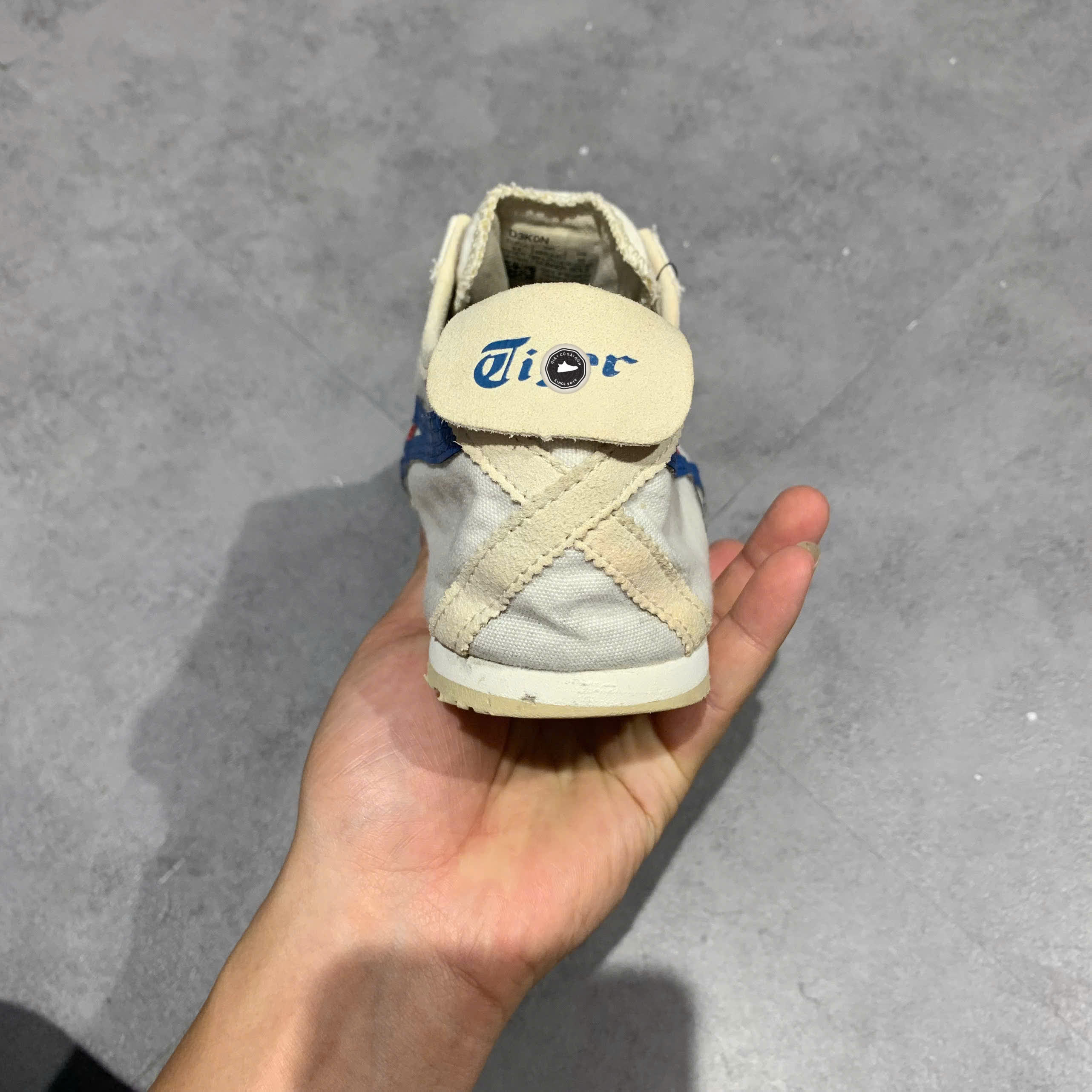 Onitsuka Tiger Mexico 66 Slip-On 'White Blue' D3K0N.100 SIZE 44 GIÀY 2HAND CHÍNH HÃNG PVN21109