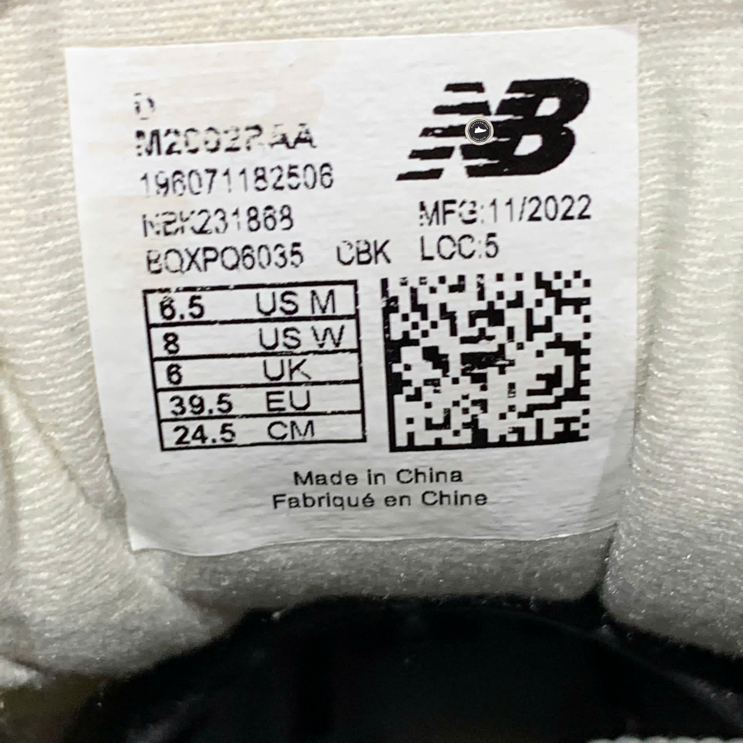 NEW BALANCE 2002R 'LINEN FOG' M2002RAA SIZE 39.5 GIÀY 2HAND CHÍNH HÃNG PVN21226