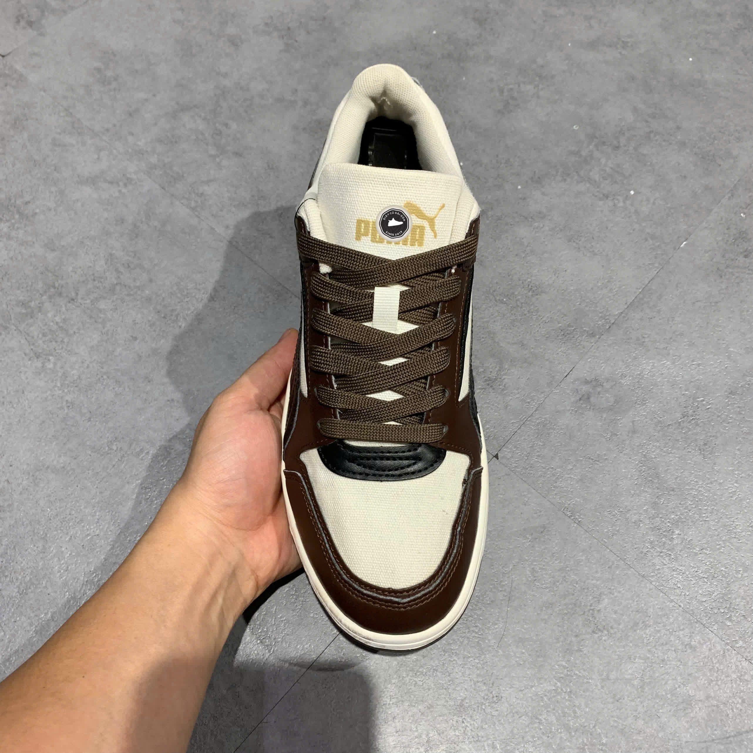 PUMA REBOUND Joy Low CV 'Brown' 391077 01 SIZE 40 GIÀY 2HAND CHÍNH HÃNG PVN21368