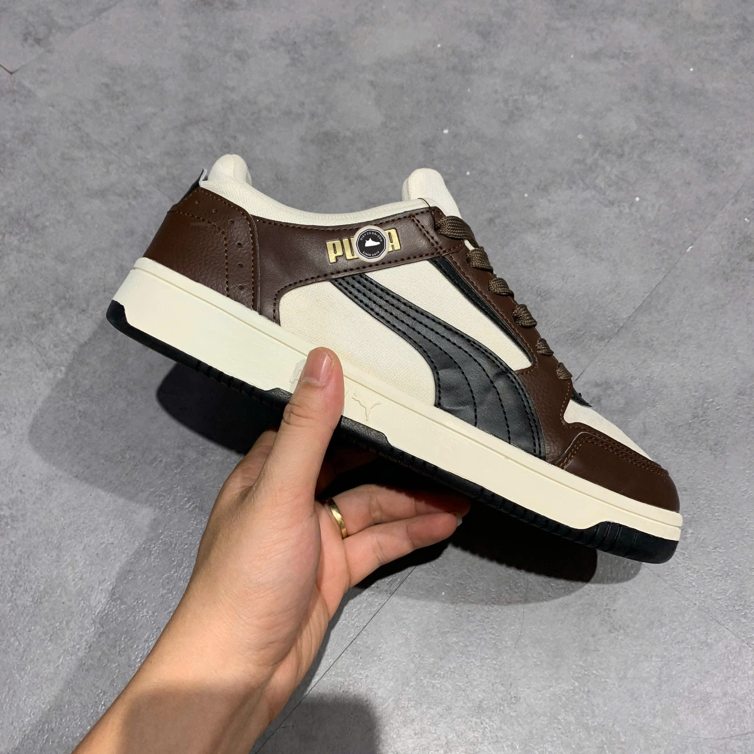 PUMA REBOUND Joy Low CV 'Brown' 391077 01 SIZE 40 GIÀY 2HAND CHÍNH HÃNG PVN21368