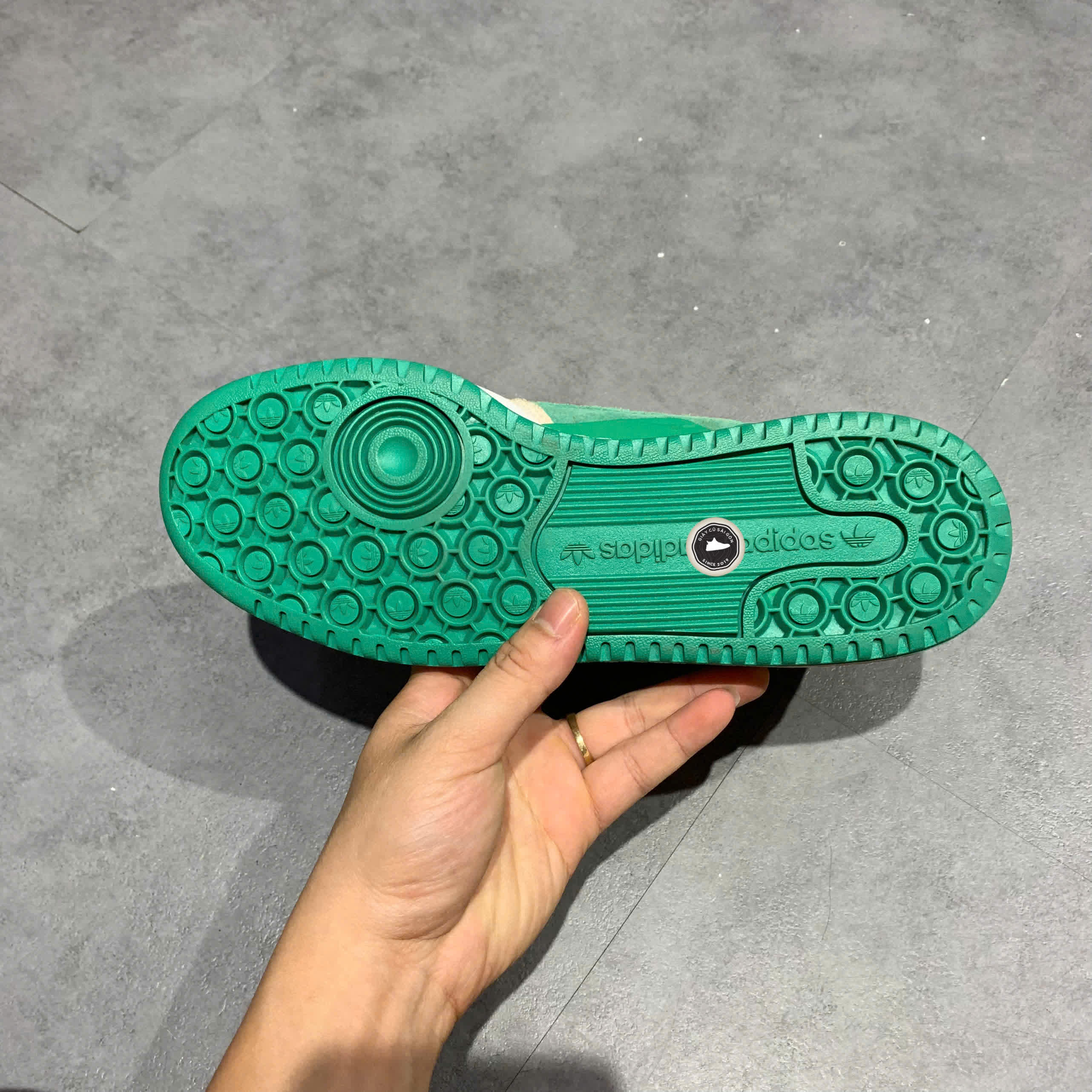 Adidas Originals Forum Low CL Cloud White Court Green FZ6262 SIZE 39 1/3 GIÀY 2HAND CHÍNH HÃNG PVN21236