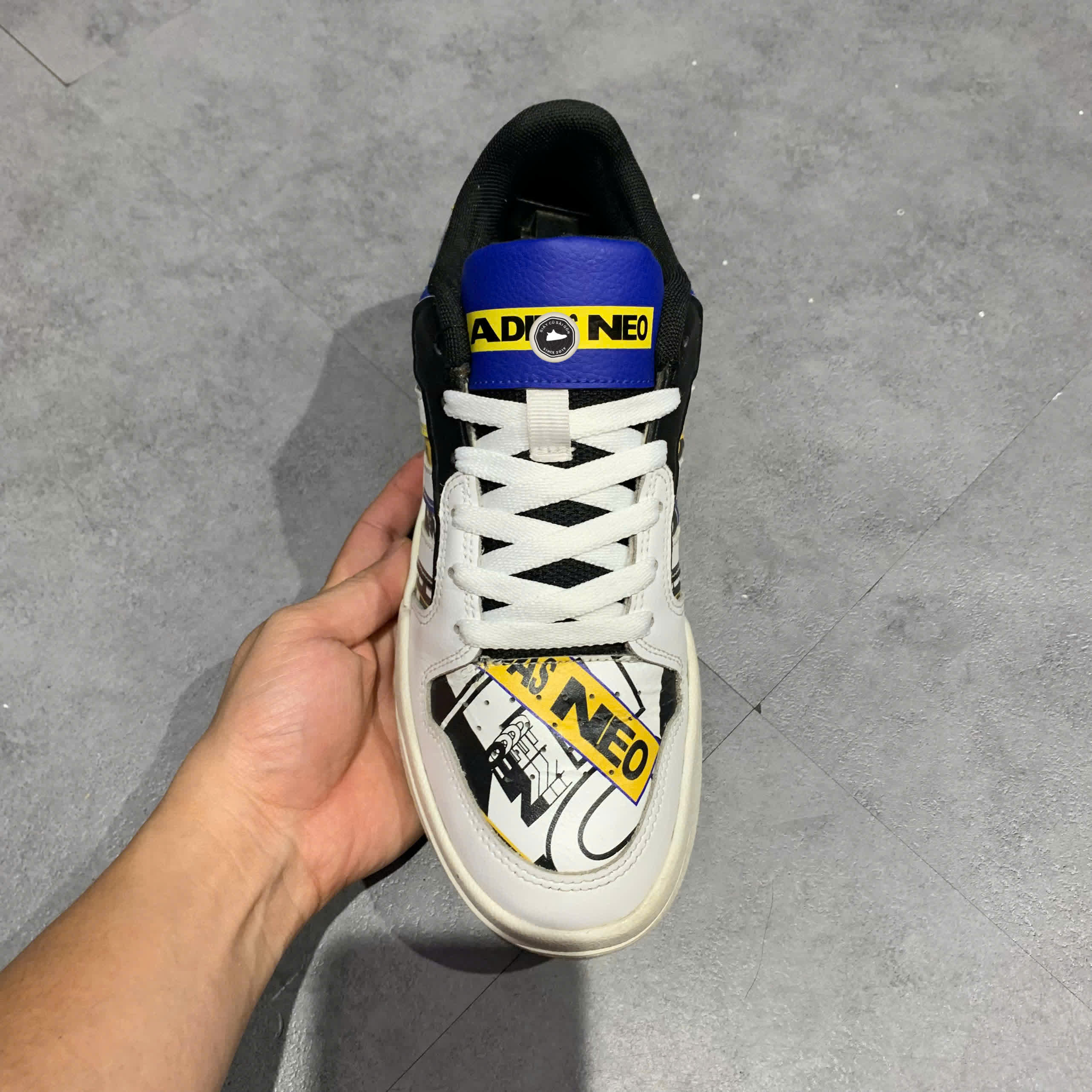 ADIDAS ENTRAP 'WHITE YELLOW BLUE' GW7007 SIZE 40 2/3 GIÀY 2HAND CHÍNH HÃNG PVN21176