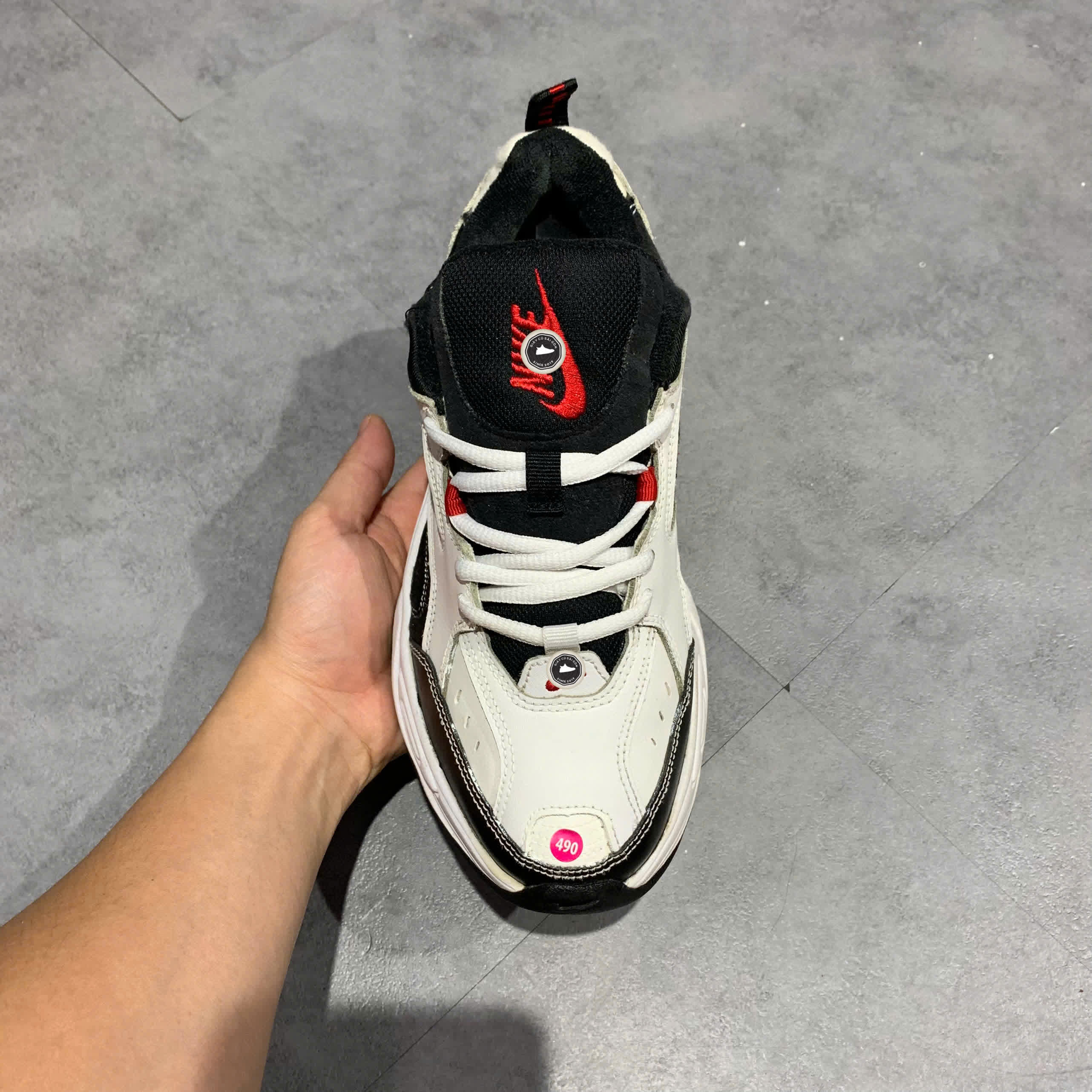 Nike M2K Tekno White/Black-University Red AV4789 104 SIZE 40 GIÀY 2HAND CHÍNH HÃNG PVN21268